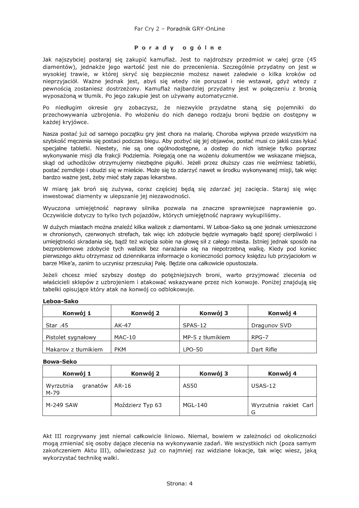 Fragment „Far Cry 2 - poradnik do gry” — strona 5 z 8