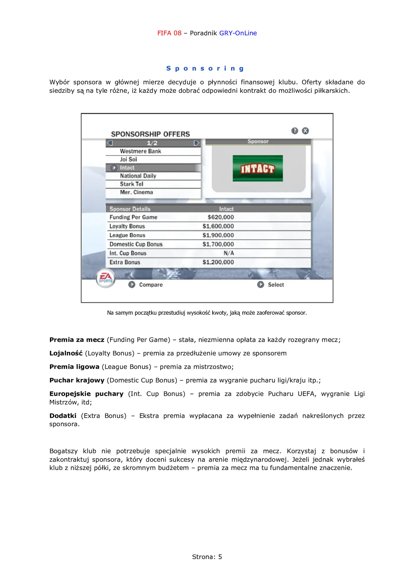Fragment „FIFA 08 - poradnik do gry” — strona 6 z 8