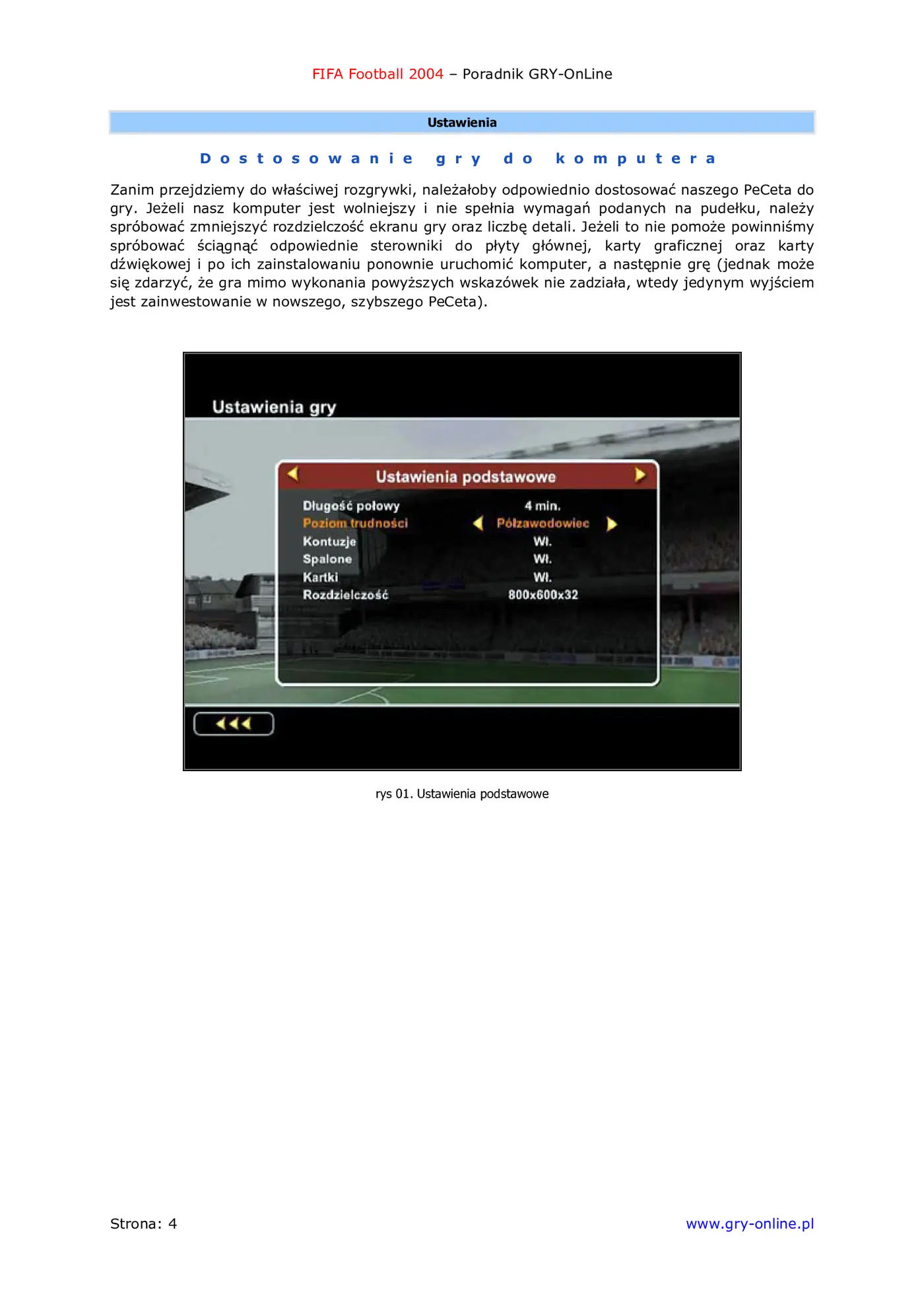 Fragment „FIFA Football 2004 - poradnik do gry” — strona 5 z 8