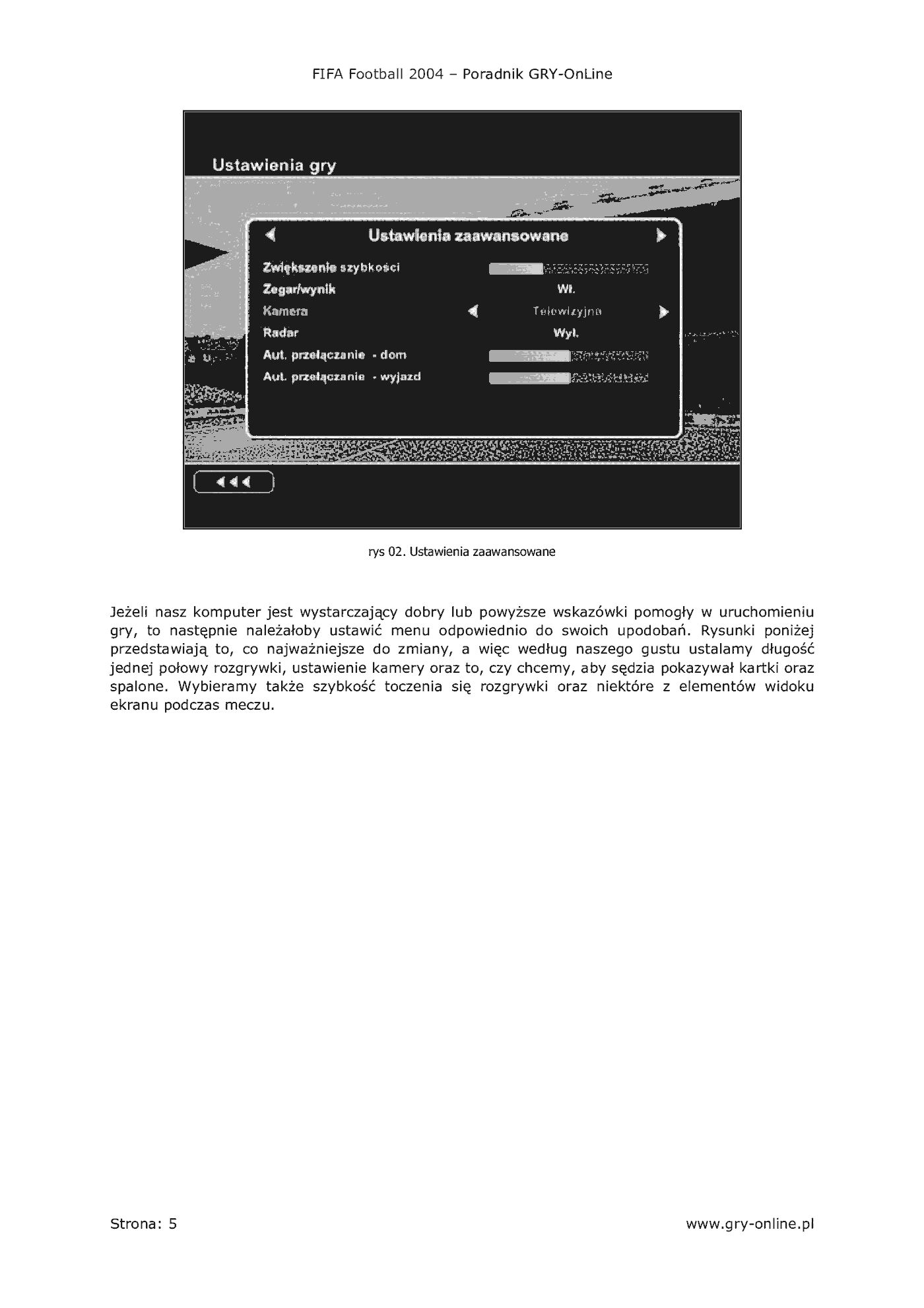 Fragment „FIFA Football 2004 - poradnik do gry” — strona 6 z 8