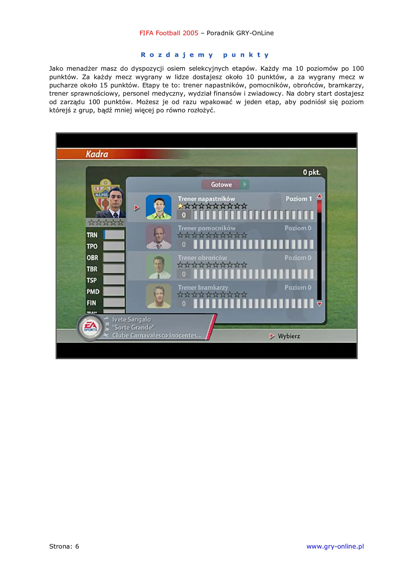 Fragment „FIFA Football 2005 - poradnik do gry” — strona 7 z 8