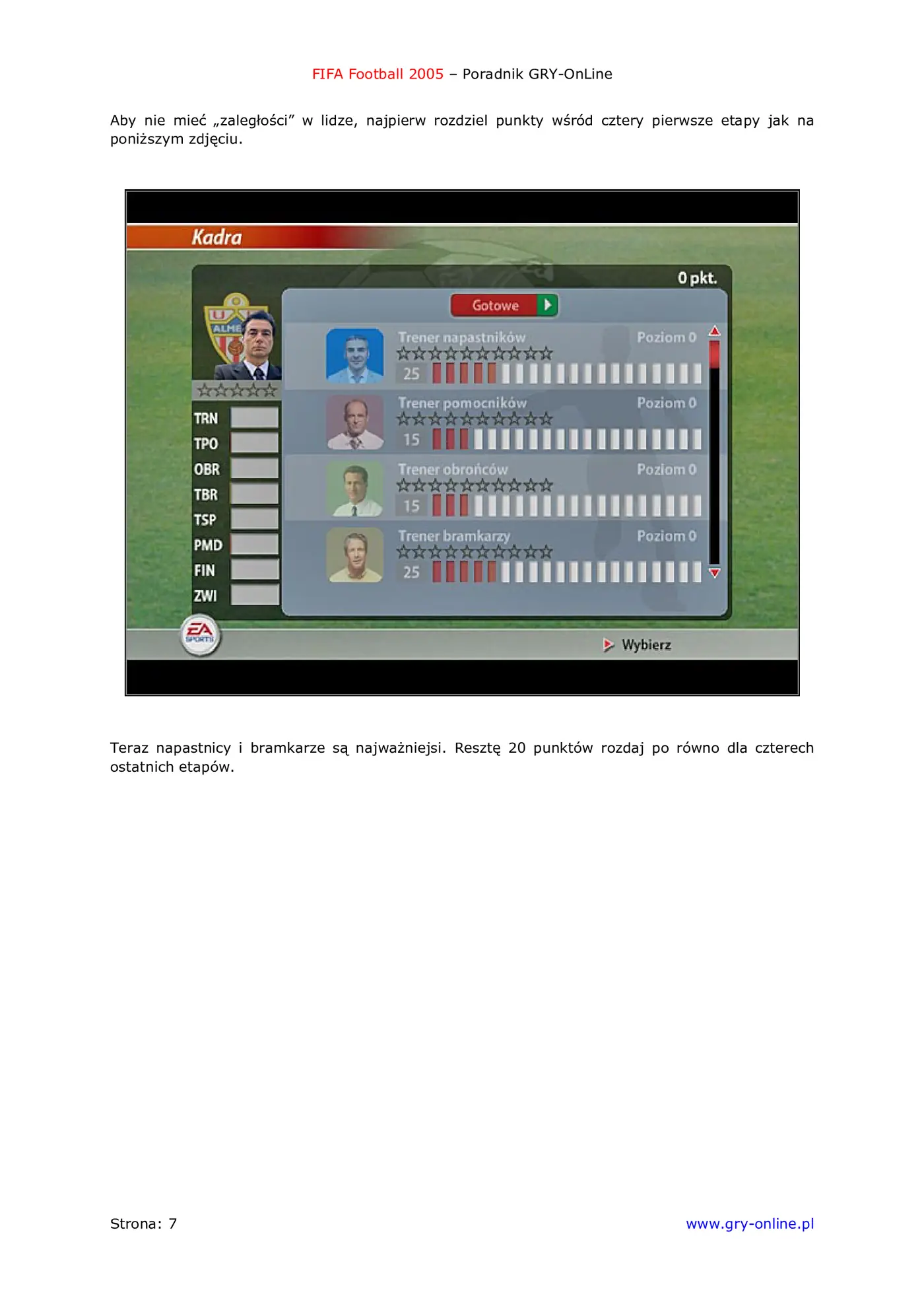 Fragment „FIFA Football 2005 - poradnik do gry” — strona 8 z 8