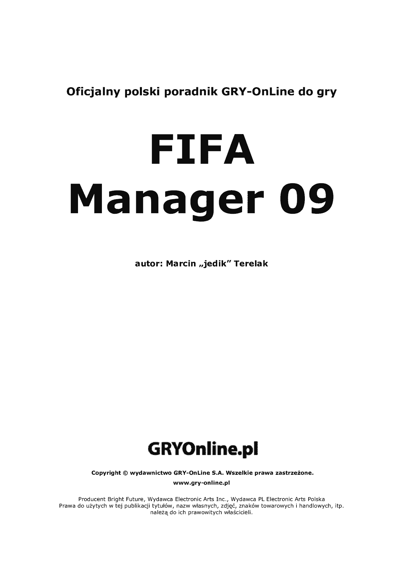 Fragment „FIFA Manager 09 - poradnik do gry” — strona 2 z 8