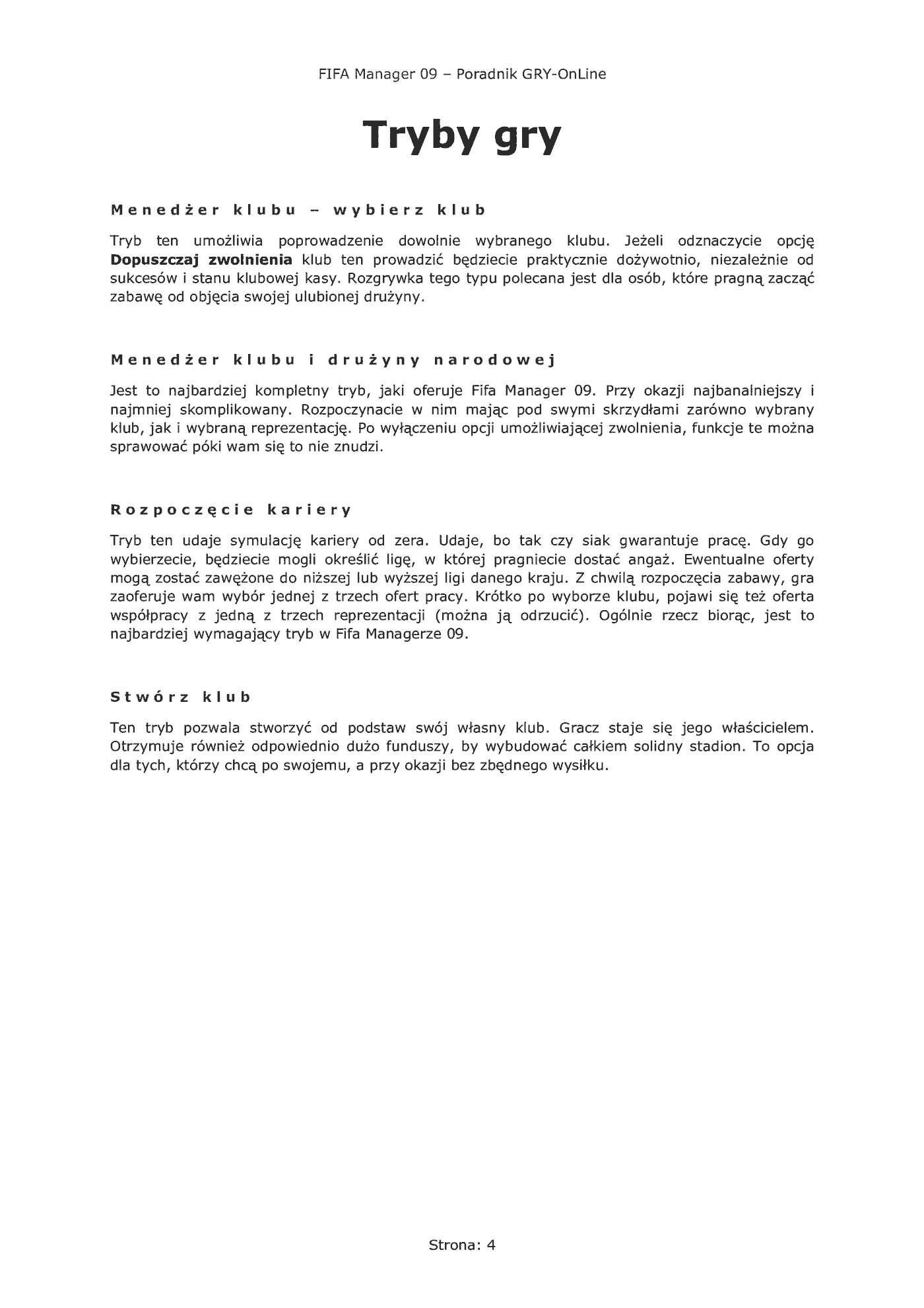 Fragment „FIFA Manager 09 - poradnik do gry” — strona 5 z 8