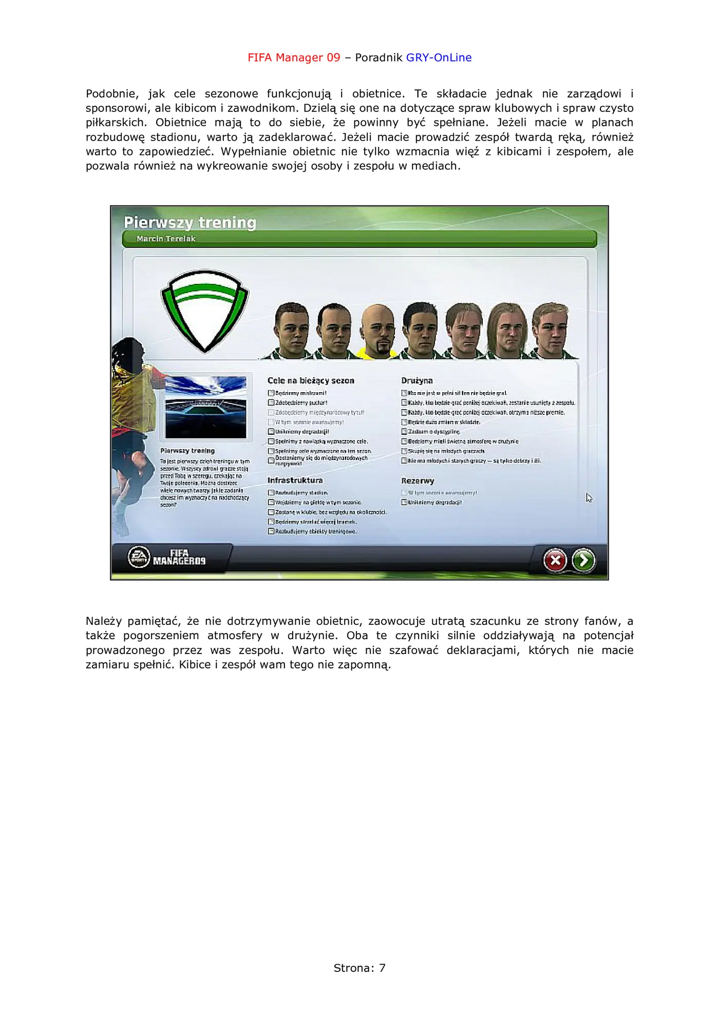 Fragment „FIFA Manager 09 - poradnik do gry” — strona 8 z 8