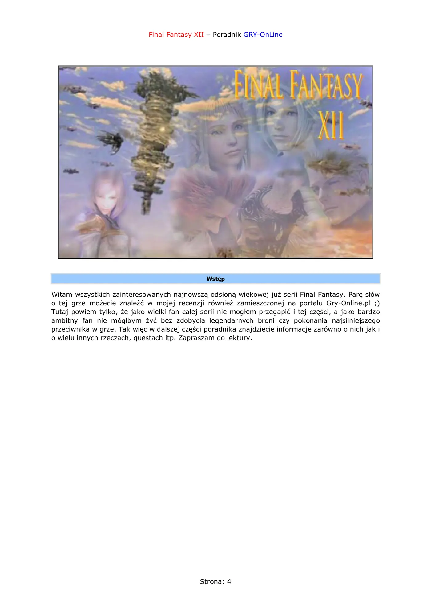 Fragment „Final Fantasy XII - poradnik do gry” — strona 5 z 8