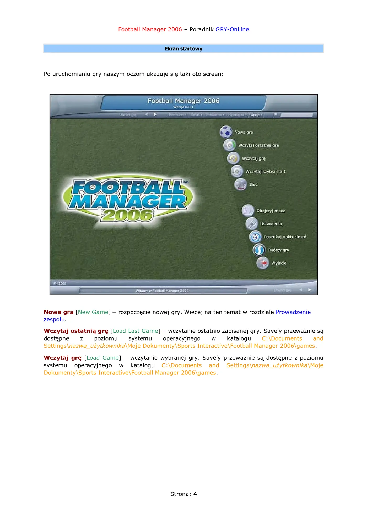 Fragment „Football Manager 2006 - poradnik do gry” — strona 5 z 8
