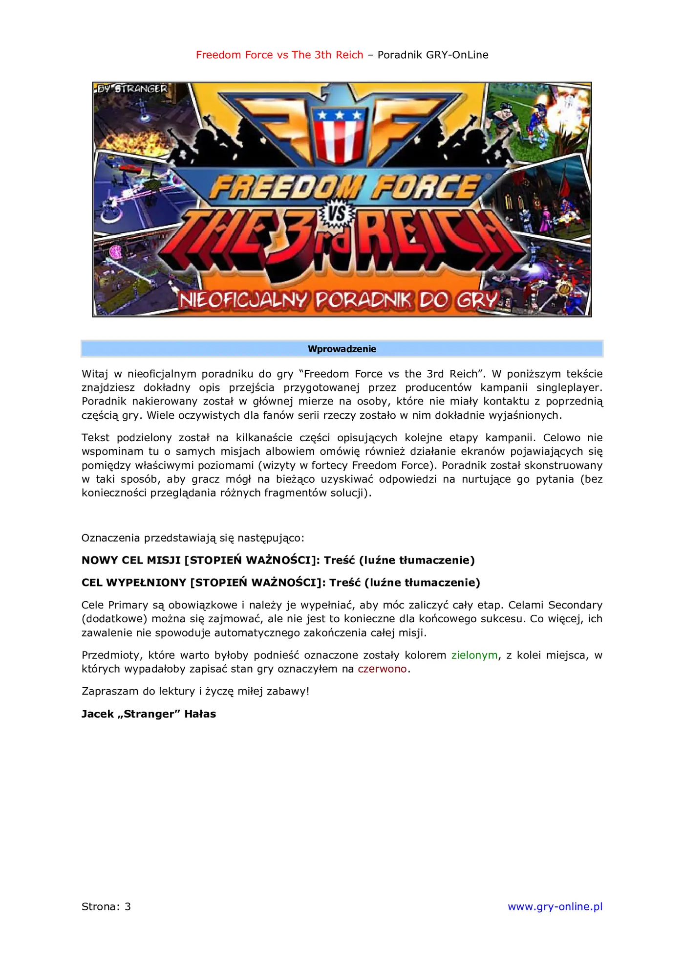 Fragment „Freedom Force vs the 3rd Reich - poradnik do gry” — strona 4 z 8