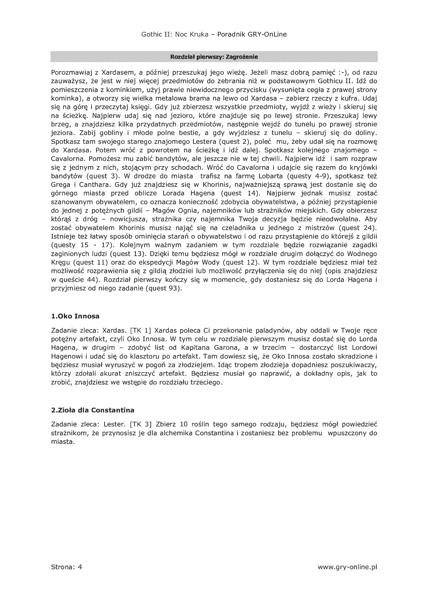 Fragment „Gothic II: Noc Kruka - poradnik do gry” — strona 5 z 8