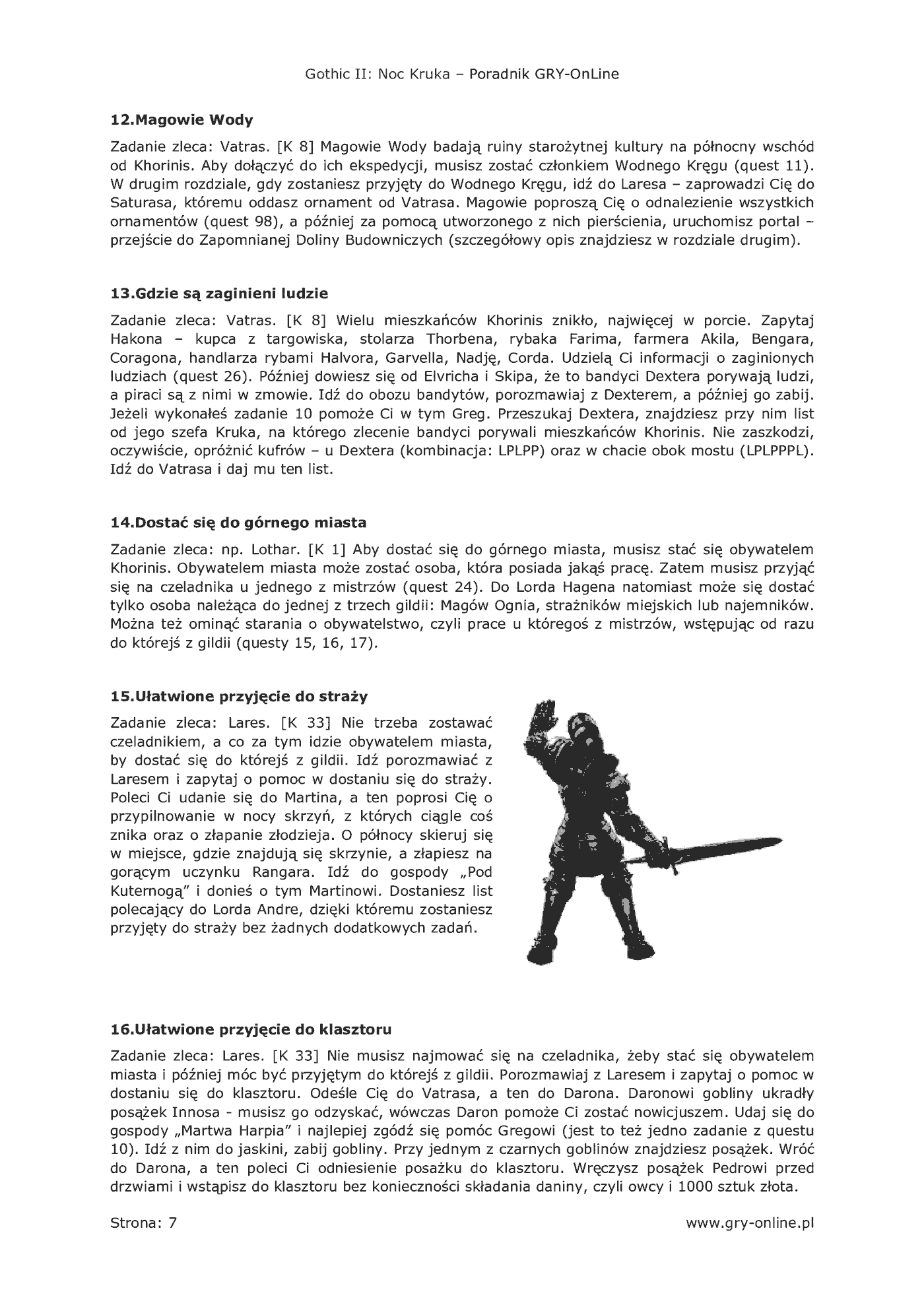 Fragment „Gothic II: Noc Kruka - poradnik do gry” — strona 8 z 8