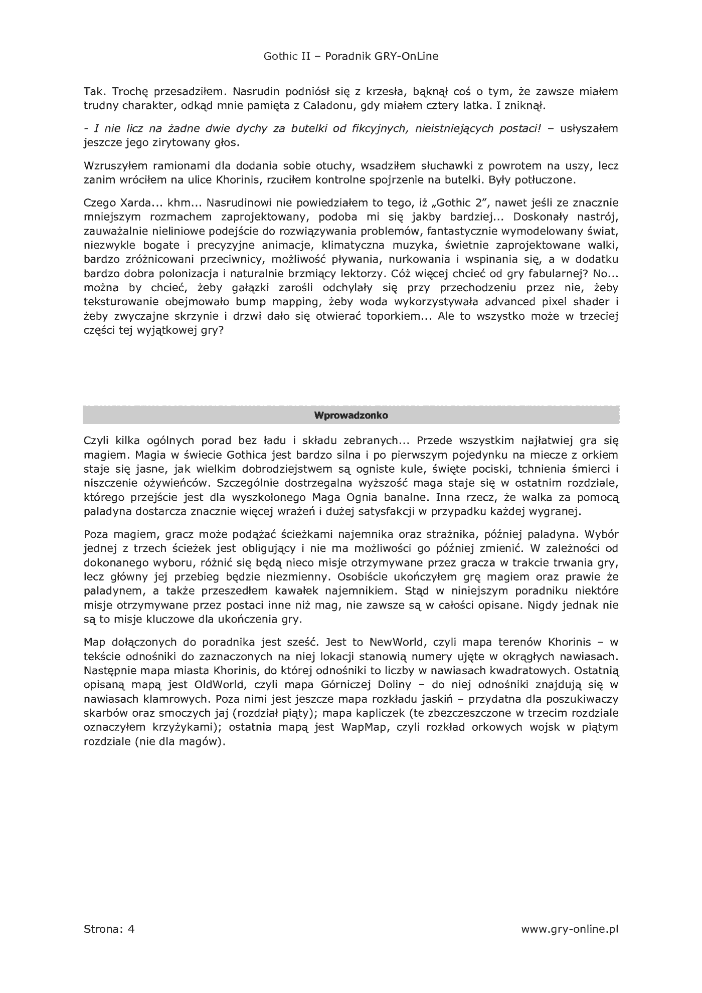 Fragment „Gothic II - poradnik do gry” — strona 5 z 8
