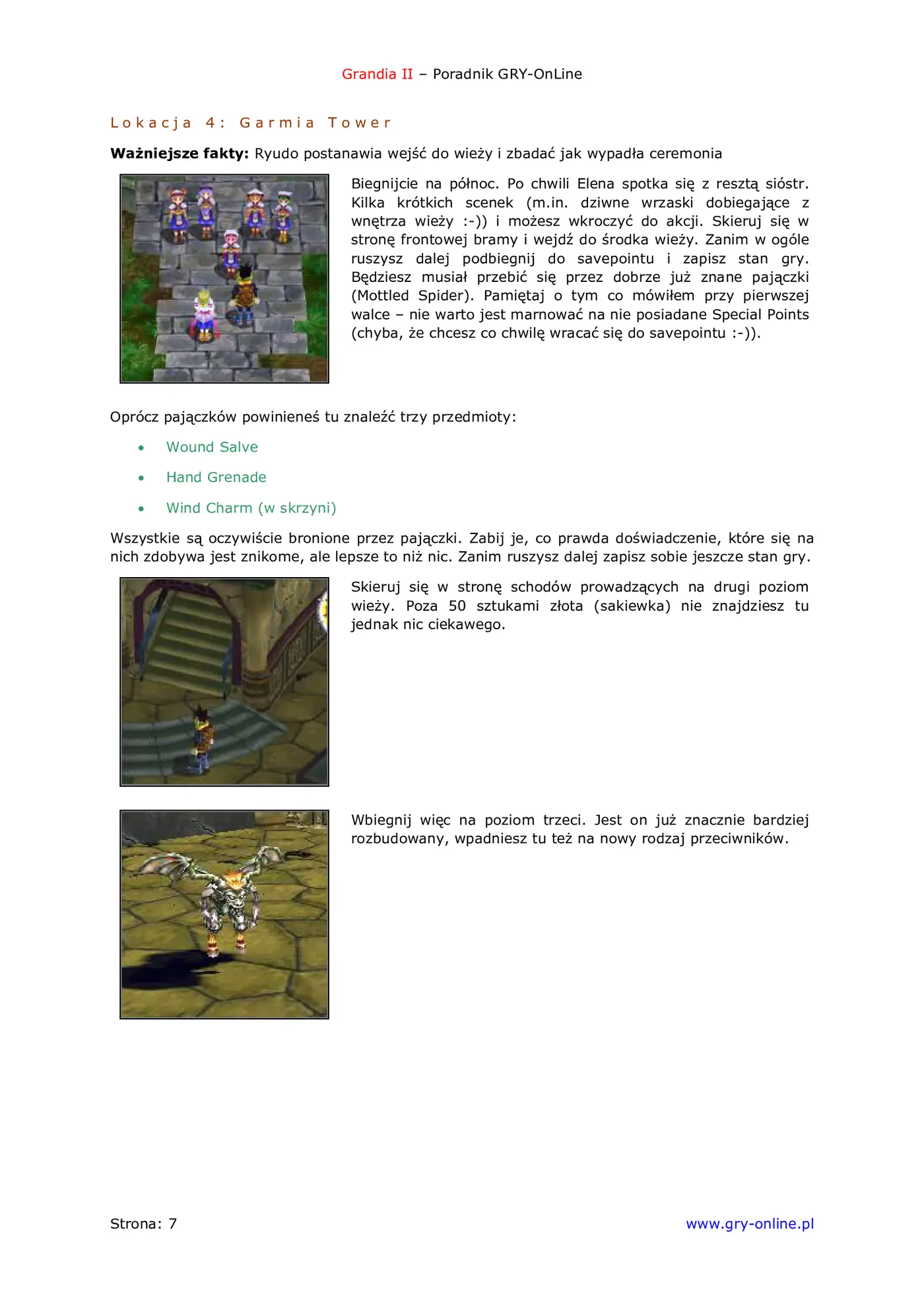 Fragment „Grandia II - poradnik do gry” — strona 8 z 8