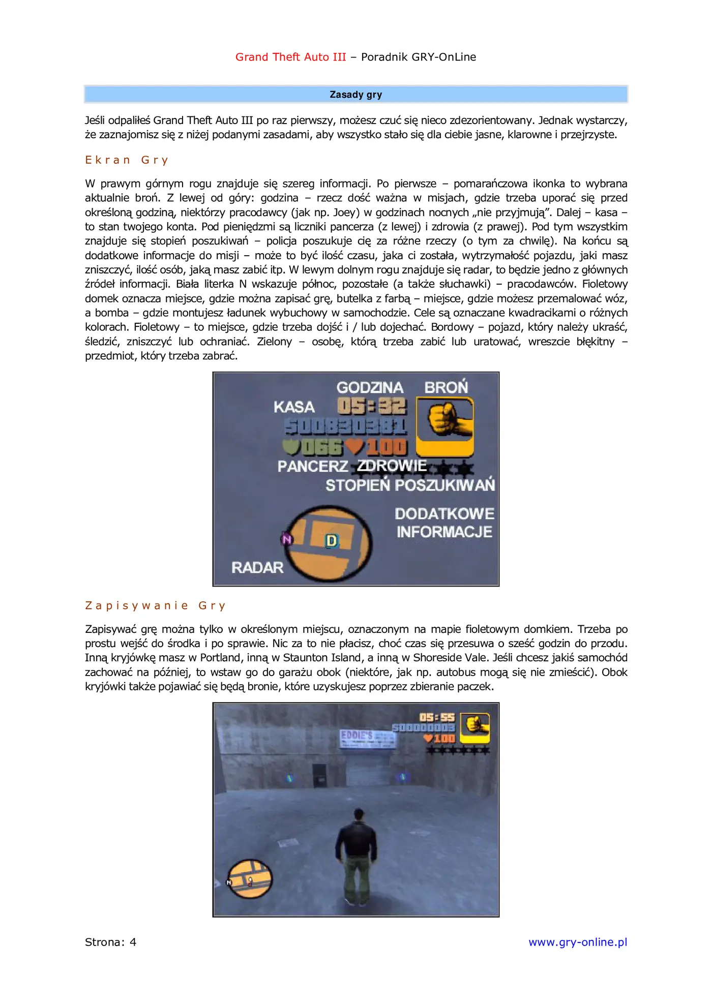 Fragment „Grand Theft Auto 3 - poradnik do gry” — strona 5 z 8