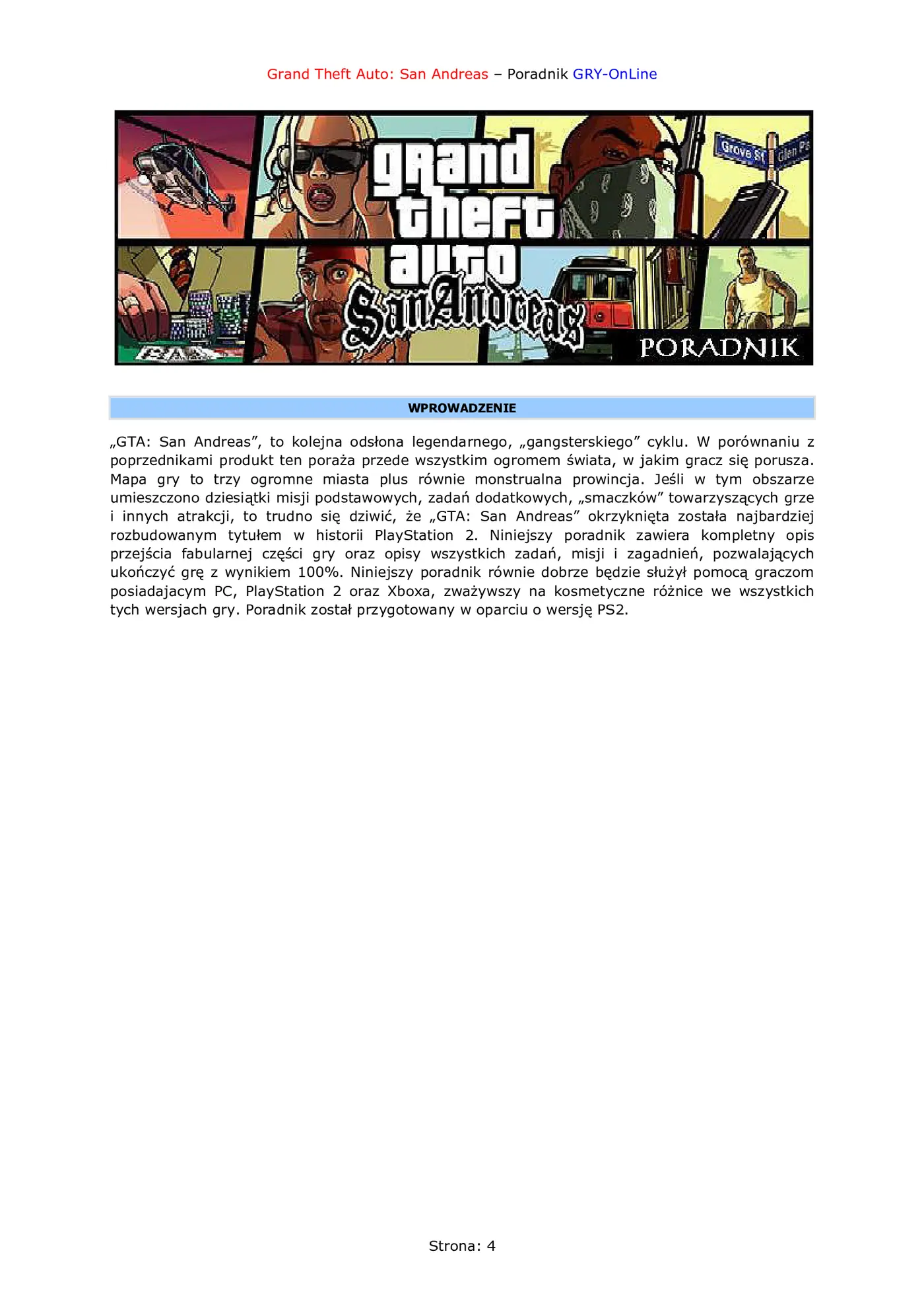 Fragment „Grand Theft Auto: San Andreas - poradnik do gry” — strona 5 z 8