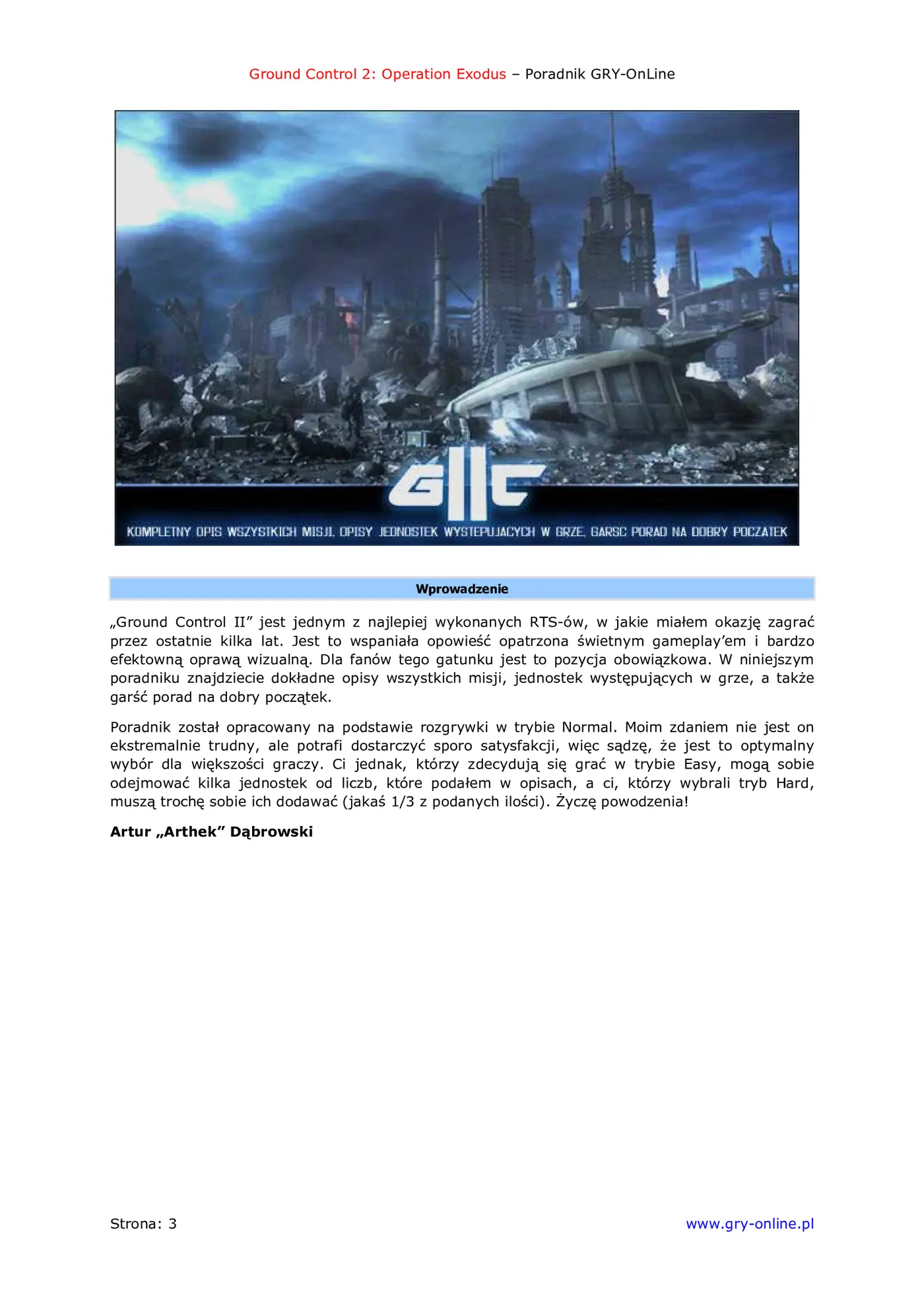 Fragment „Ground Control 2: Operation Exodus - poradnik do gry” — strona 4 z 8
