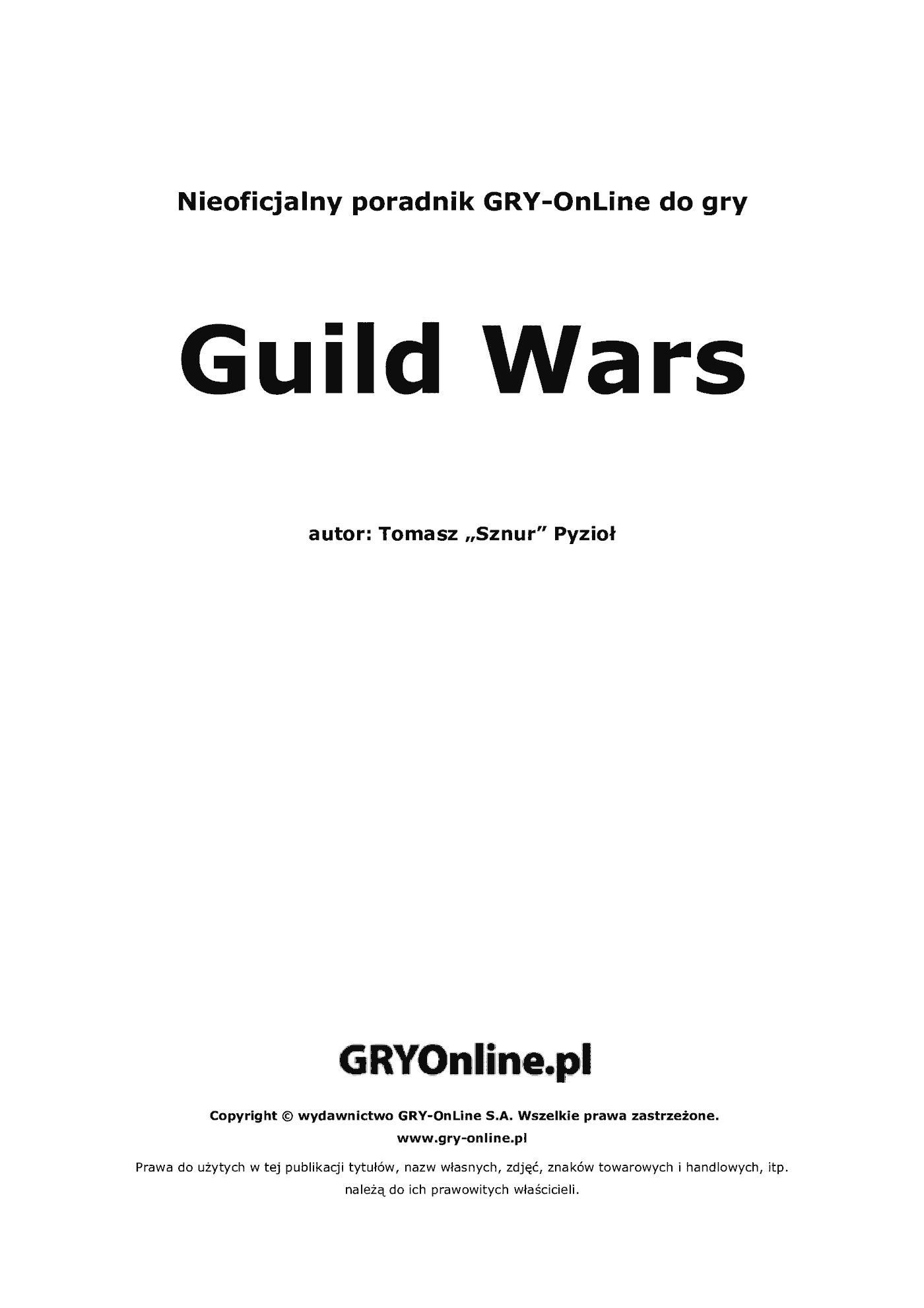 Fragment „Guild Wars: Prophecies - poradnik do gry” — strona 2 z 8
