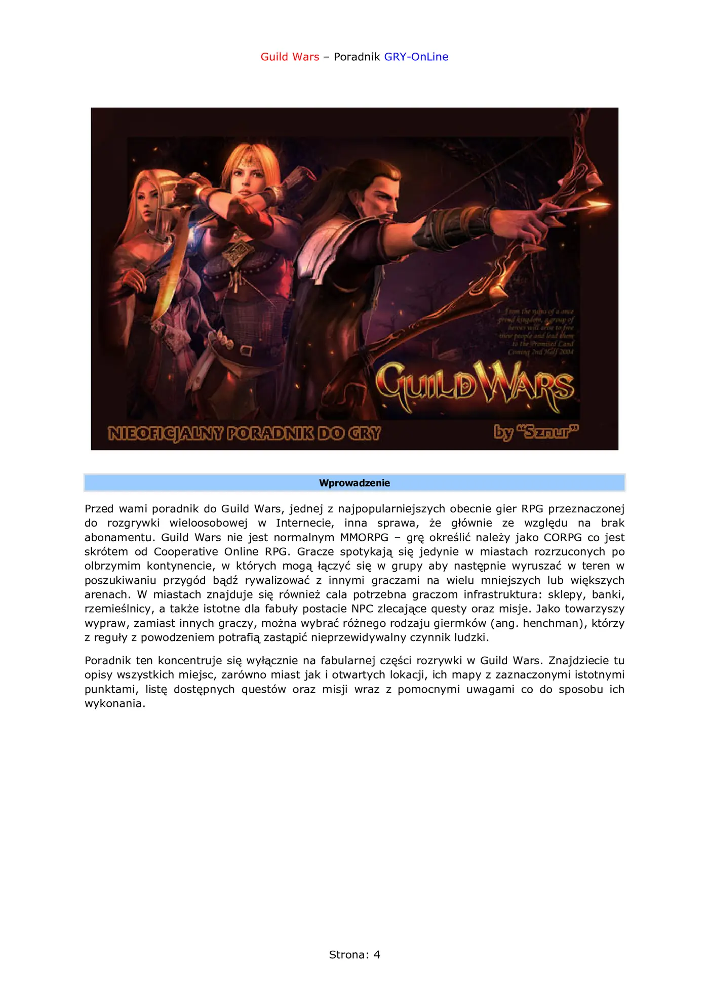 Fragment „Guild Wars: Prophecies - poradnik do gry” — strona 5 z 8
