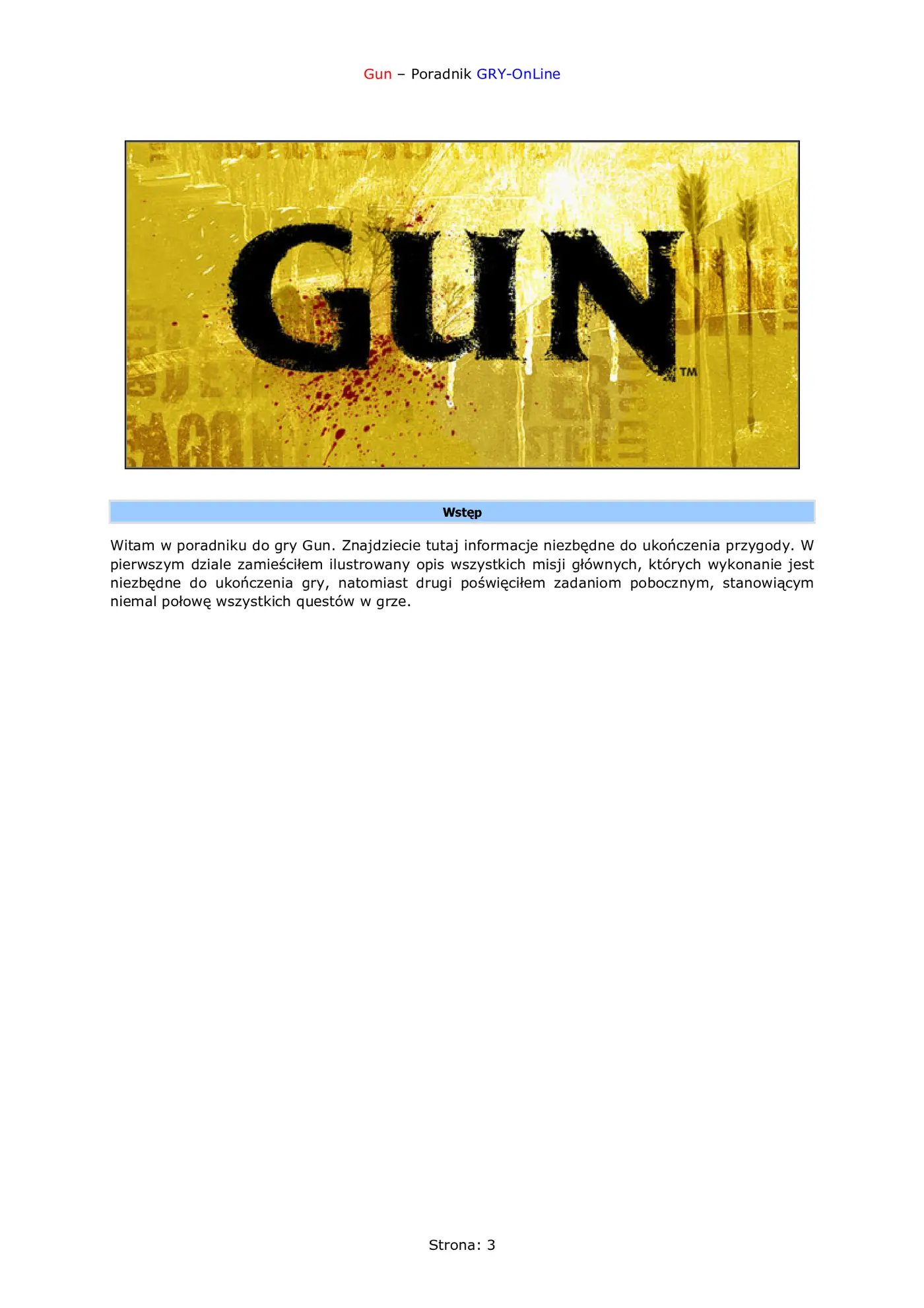 Fragment „Gun - poradnik do gry” — strona 4 z 8