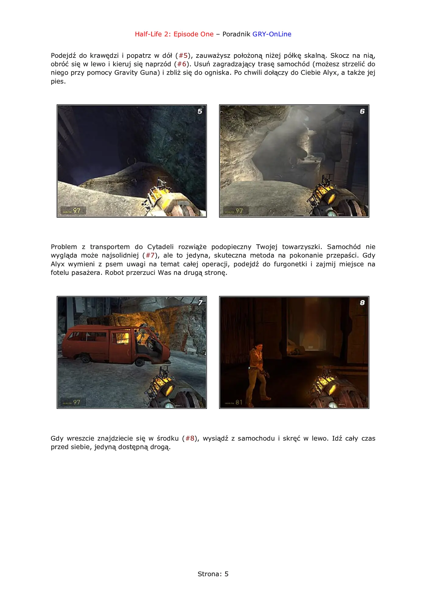 Fragment „Half-Life 2: Episode One - poradnik do gry” — strona 6 z 8