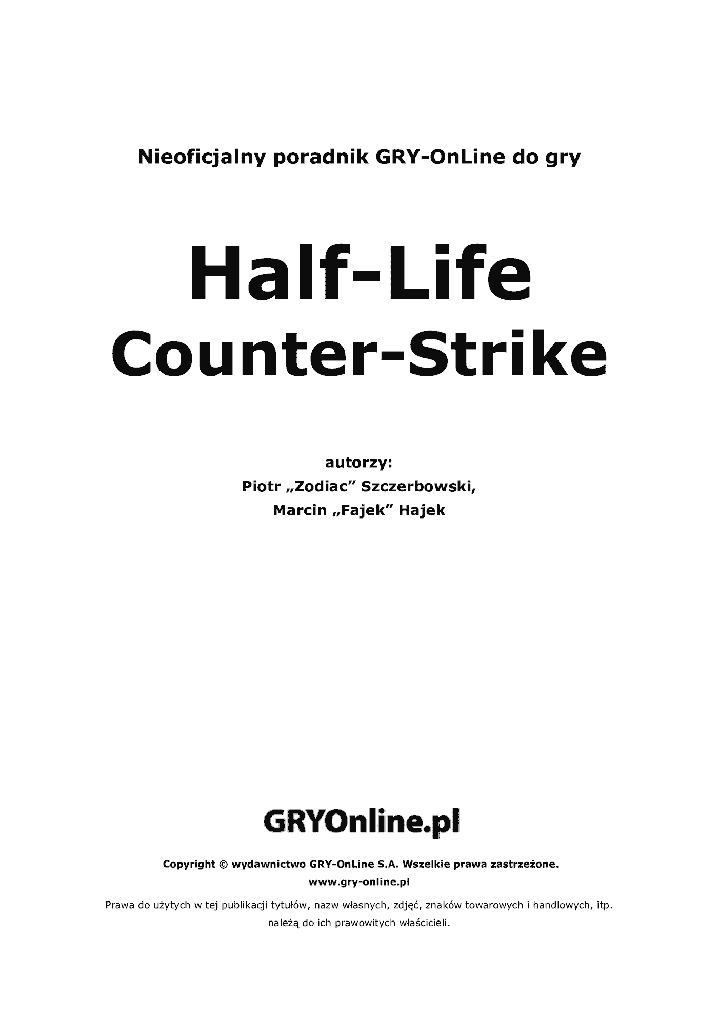 Fragment „Half-Life: Counter-Strike - poradnik do gry” — strona 2 z 8