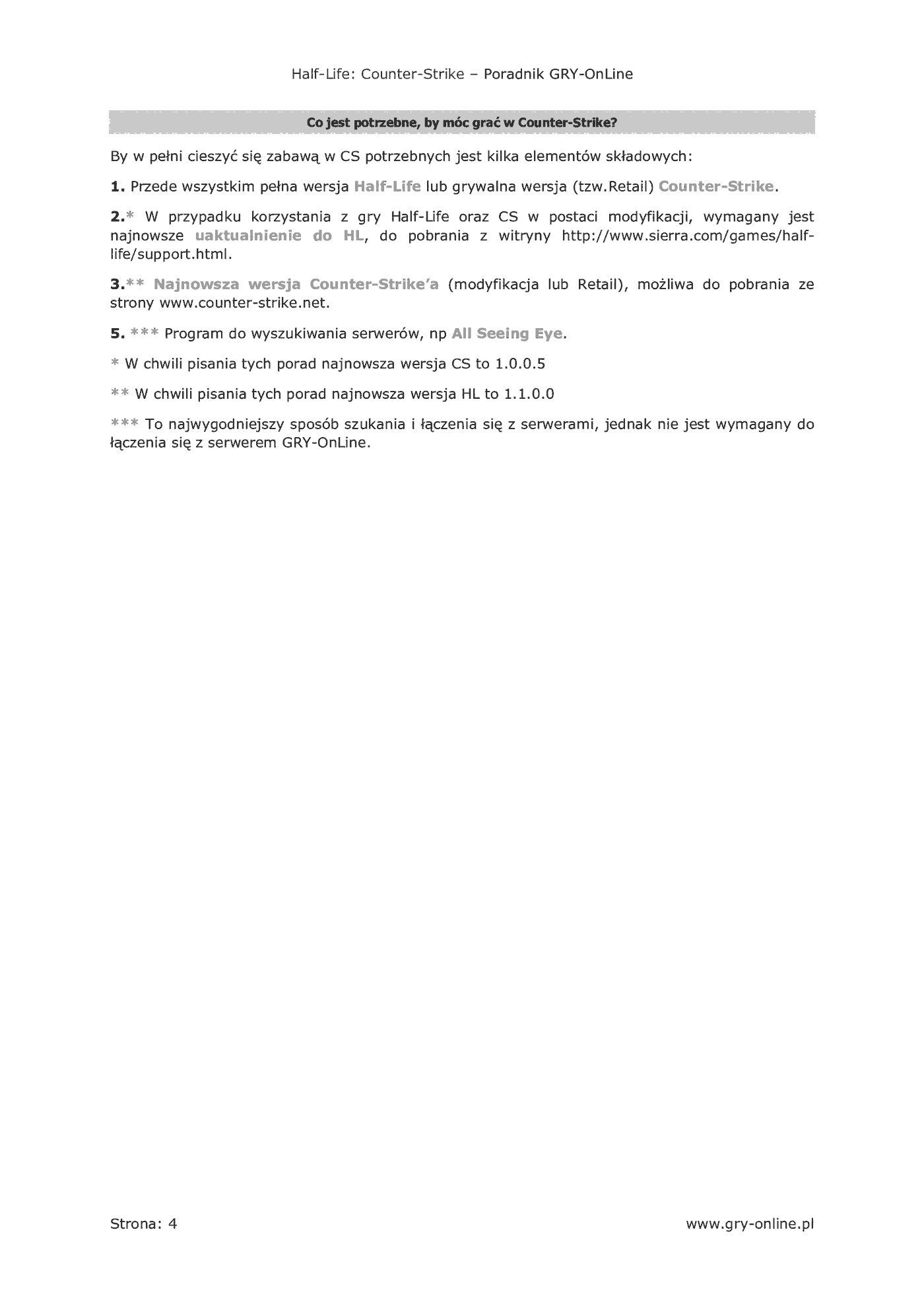 Fragment „Half-Life: Counter-Strike - poradnik do gry” — strona 5 z 8