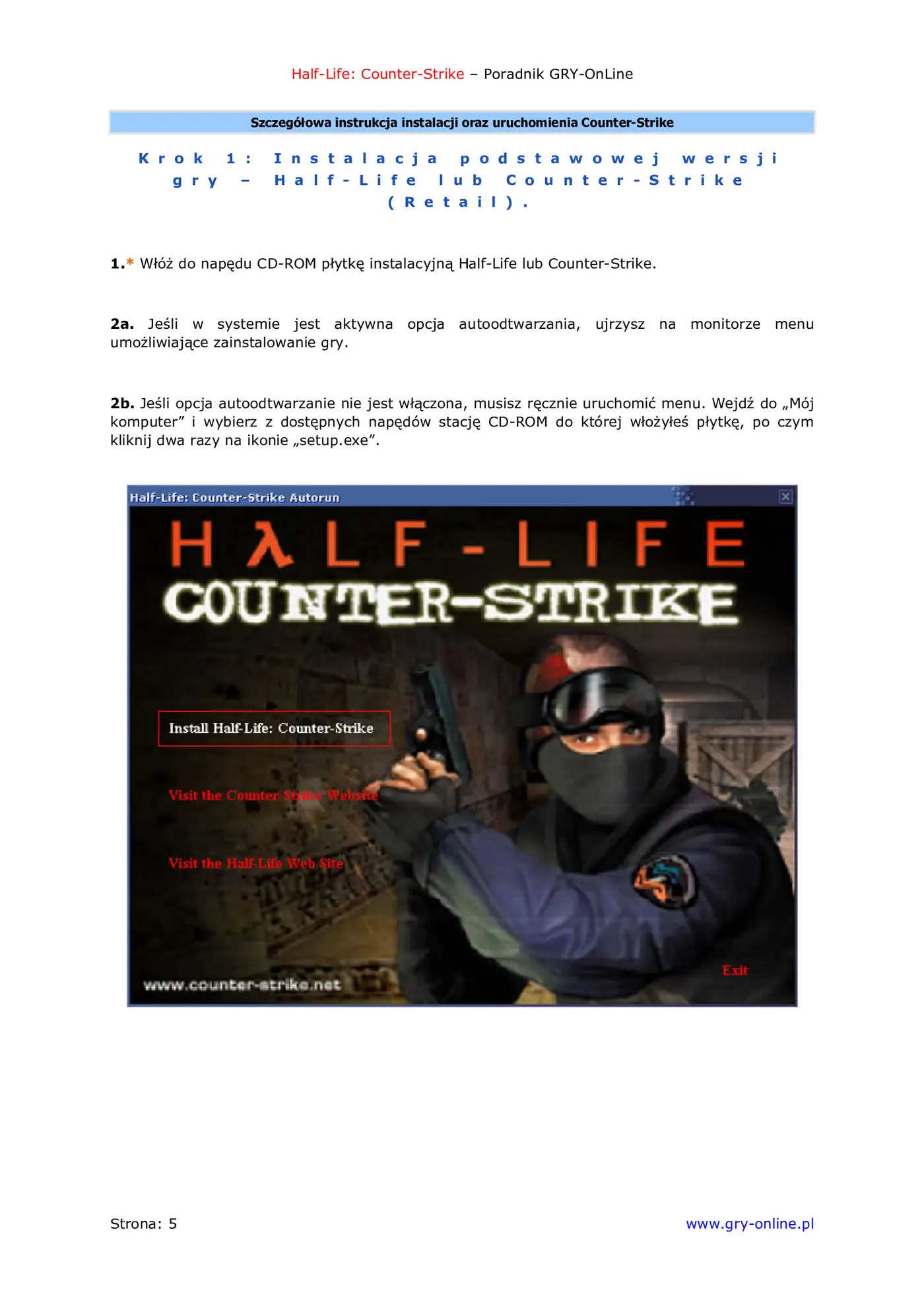 Fragment „Half-Life: Counter-Strike - poradnik do gry” — strona 6 z 8