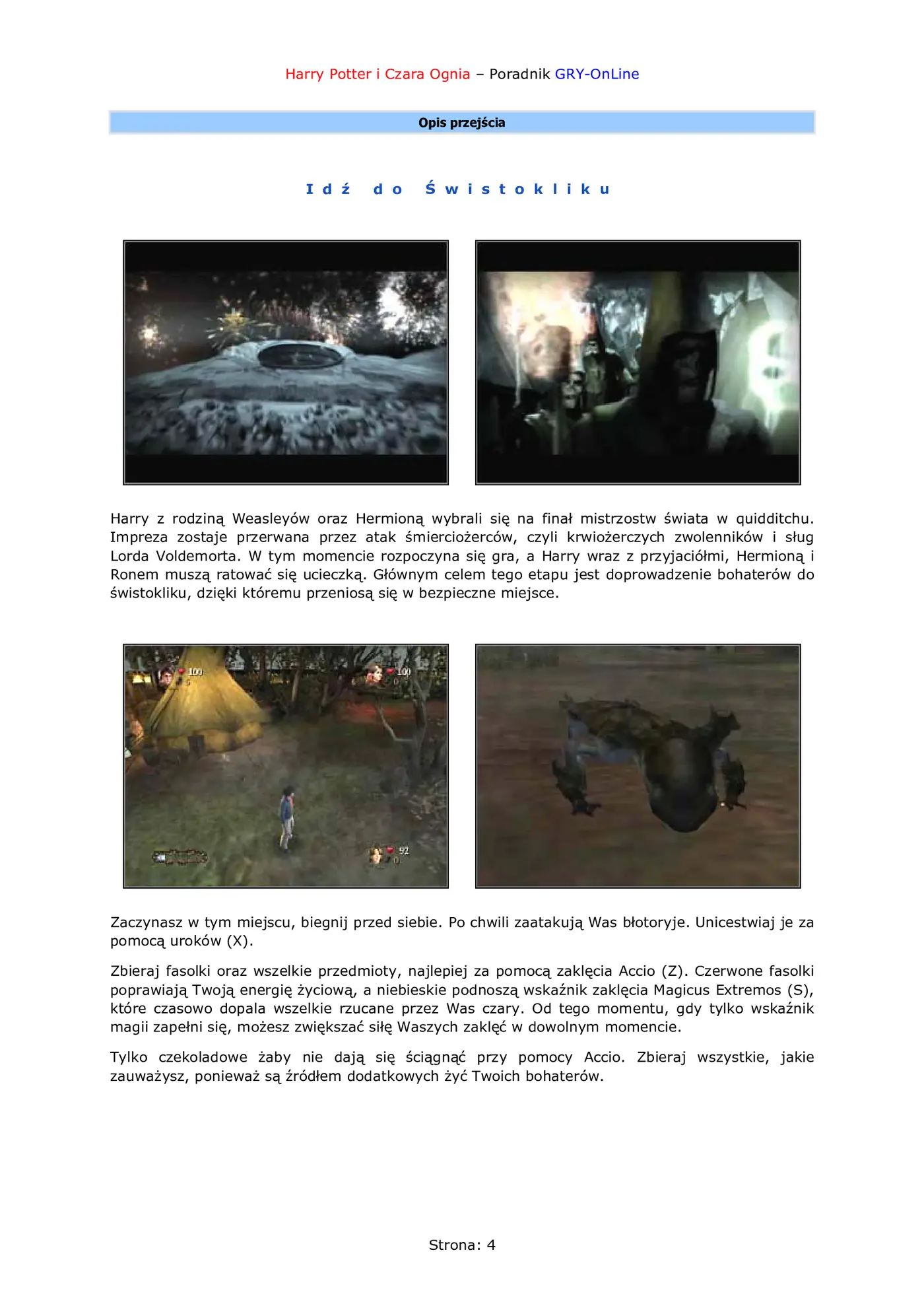 Fragment „Harry Potter i Czara Ognia - poradnik do gry” — strona 5 z 8