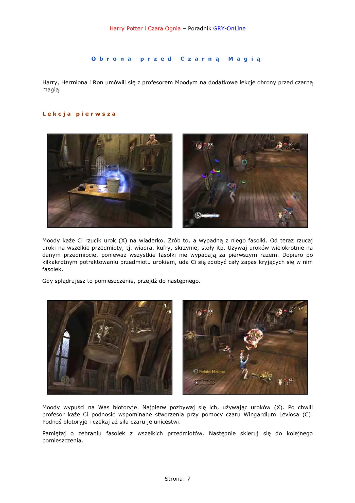 Fragment „Harry Potter i Czara Ognia - poradnik do gry” — strona 8 z 8