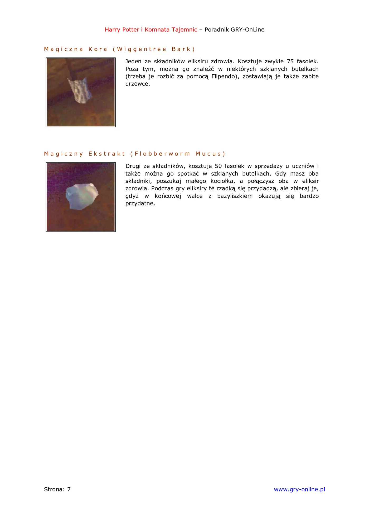 Fragment „Harry Potter i Komnata Tajemnic - poradnik do gry” — strona 8 z 8