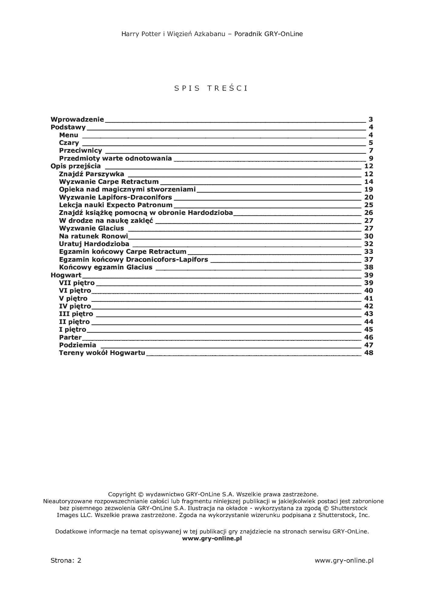 Fragment „Harry Potter i Więzień Azkabanu - poradnik do gry” — strona 3 z 8