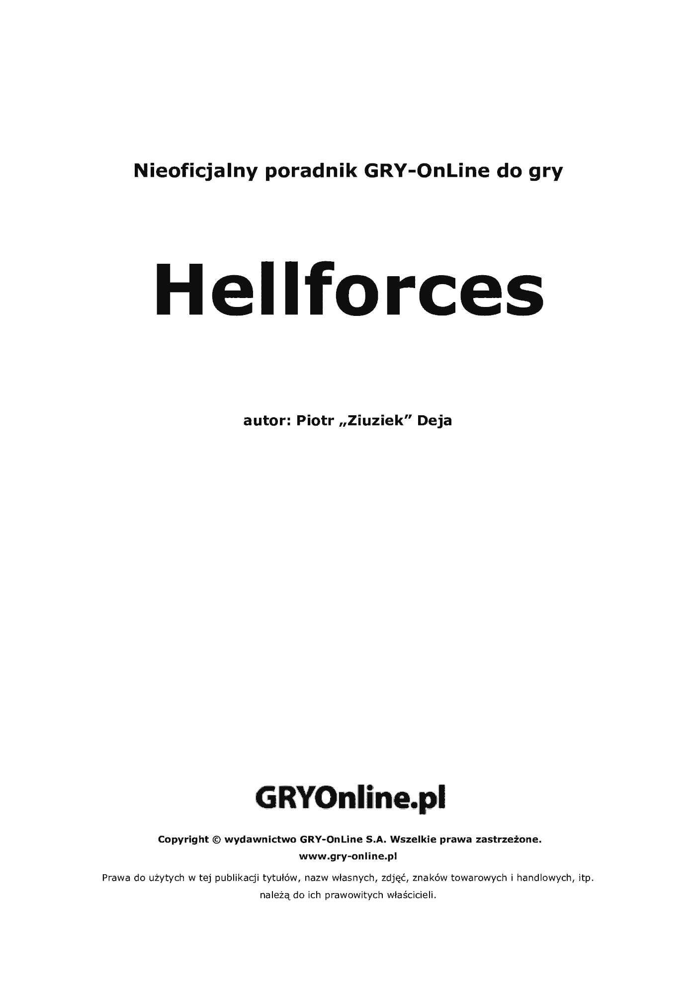 Fragment „Hellforces - poradnik do gry” — strona 2 z 8