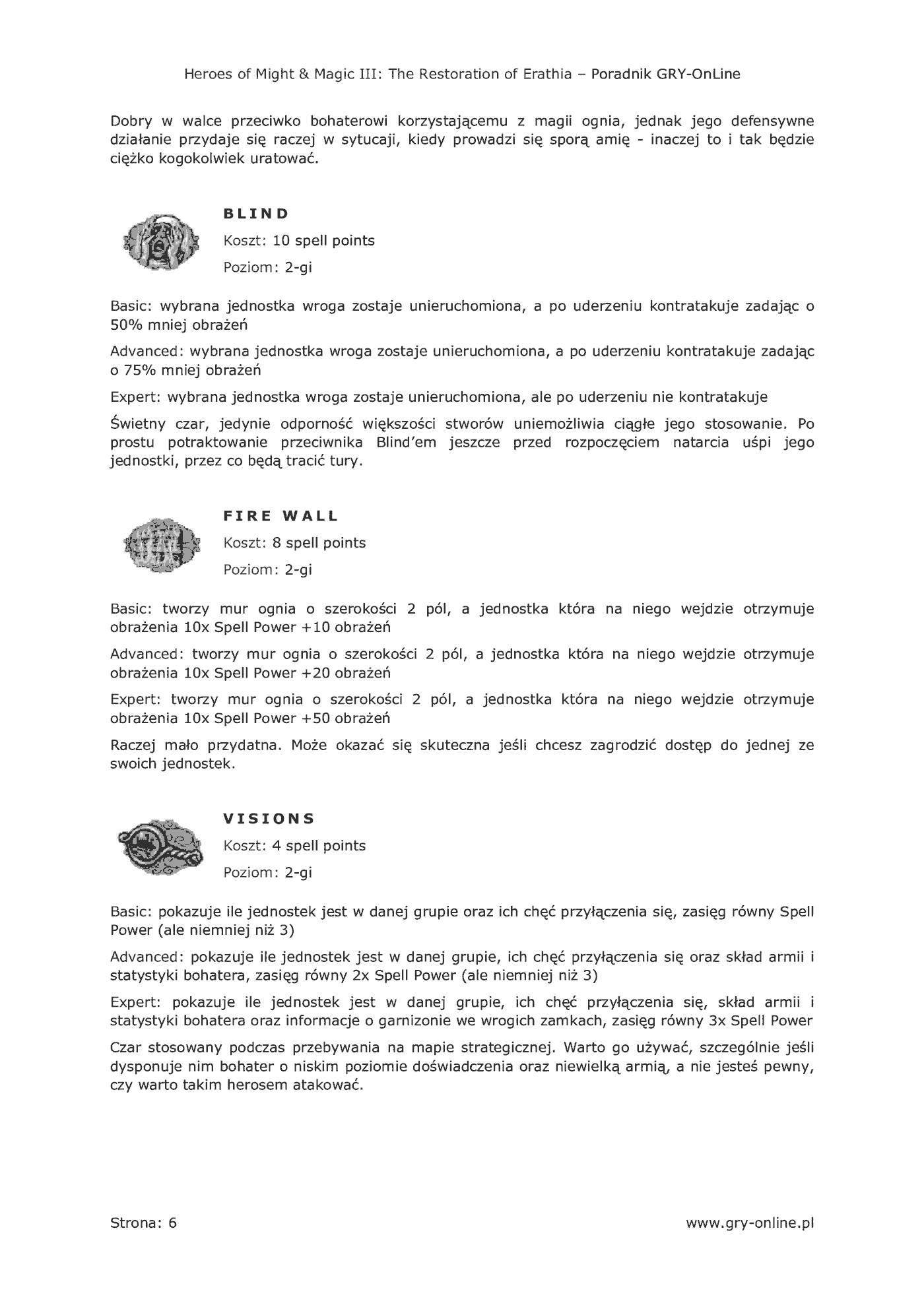 Fragment „Heroes of Might Magic III: The Restoration of Erathia - poradnik do gry” — strona 7 z 8