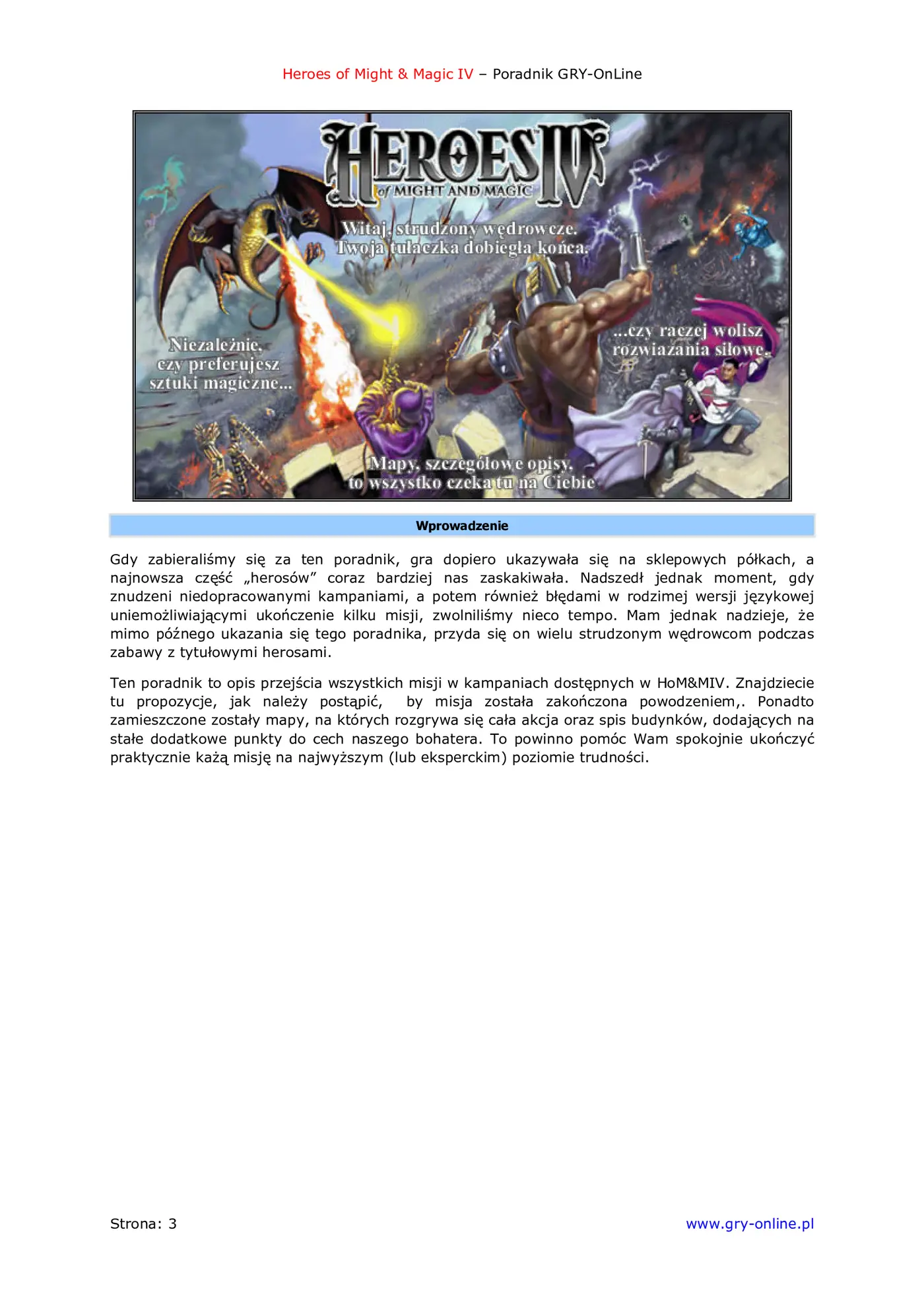 Fragment „Heroes of Might Magic IV - poradnik do gry” — strona 4 z 8