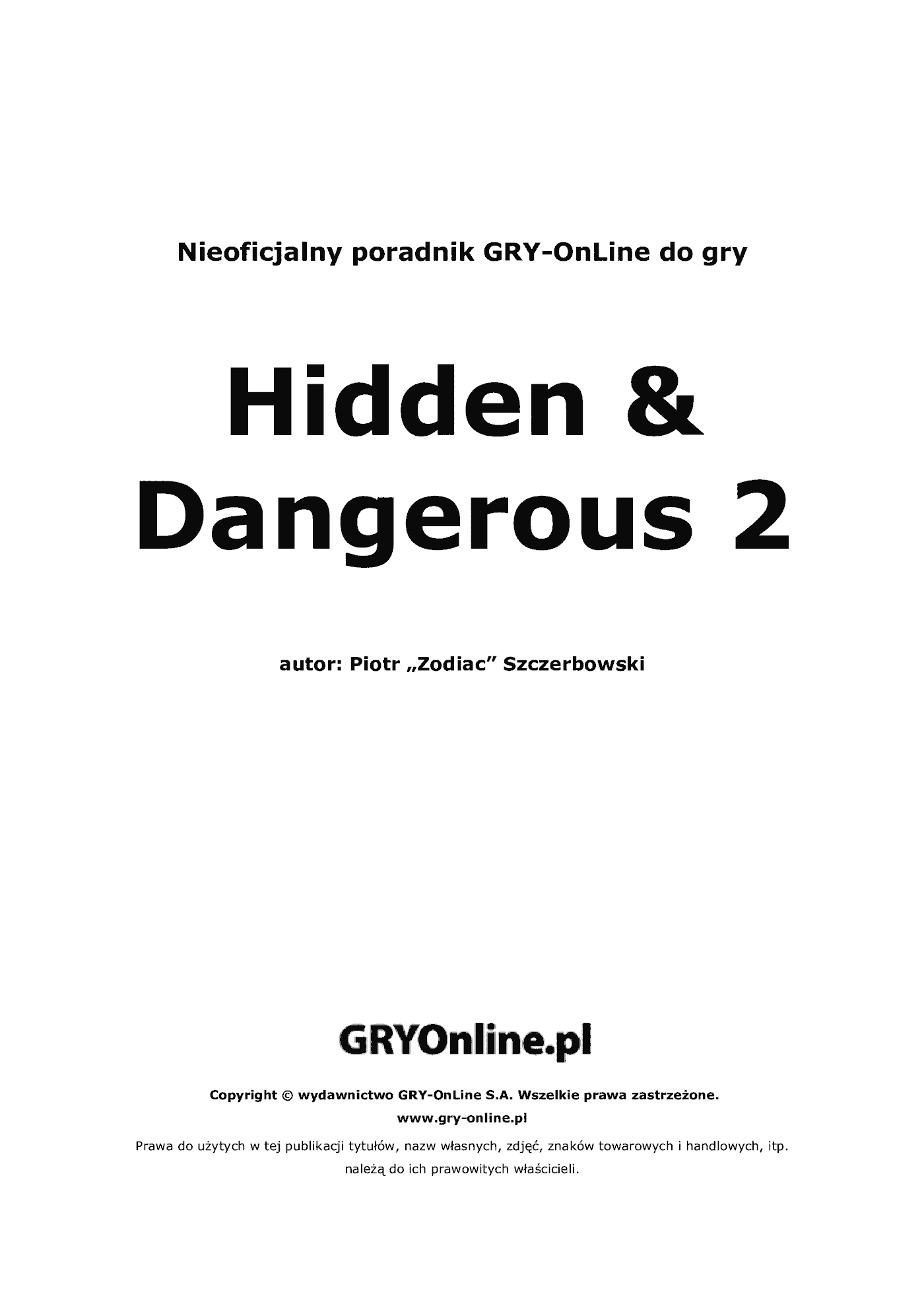 Fragment „Hidden and Dangerous 2 - poradnik do gry” — strona 2 z 8