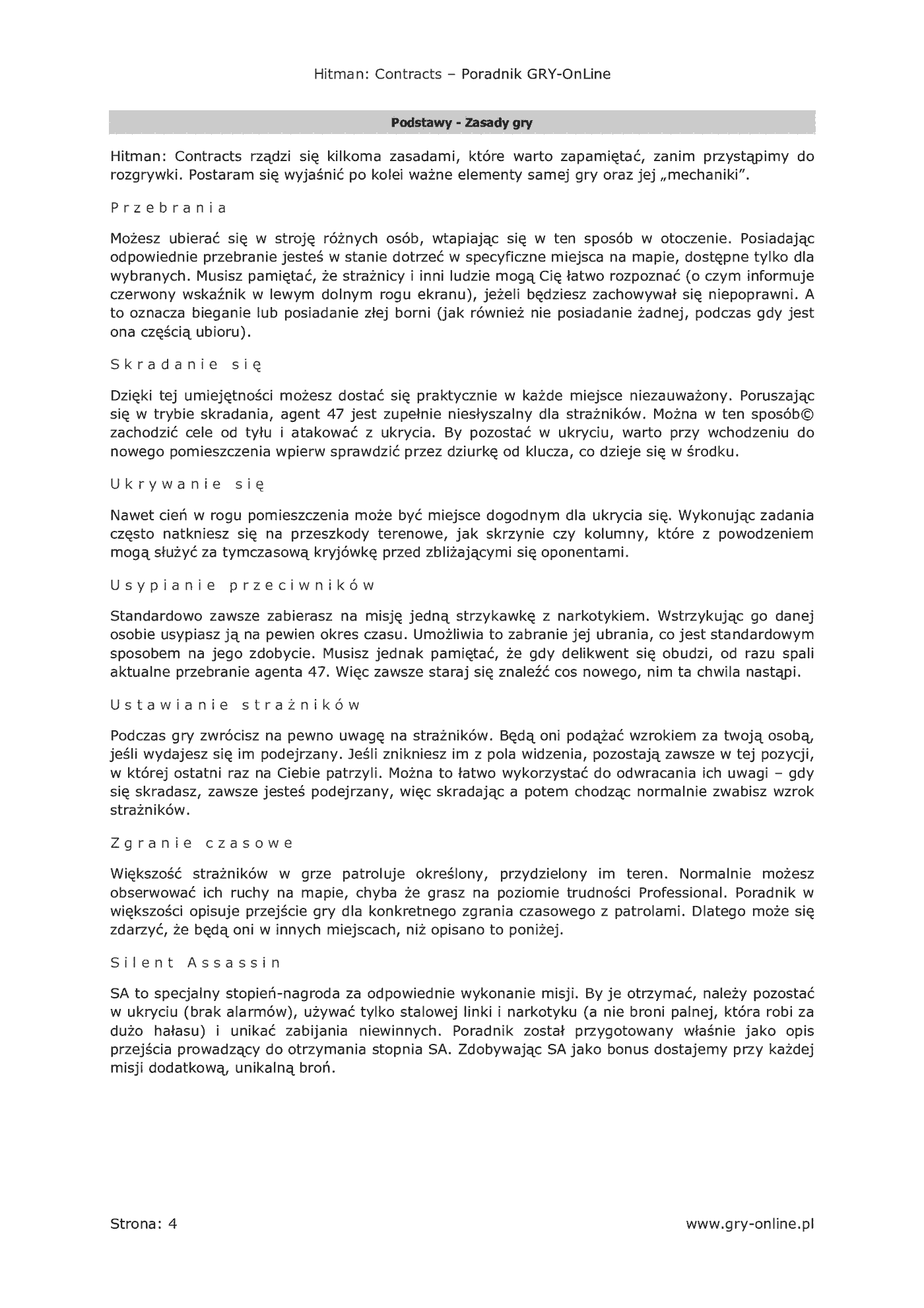 Fragment „Hitman: Kontrakty - poradnik do gry” — strona 5 z 8