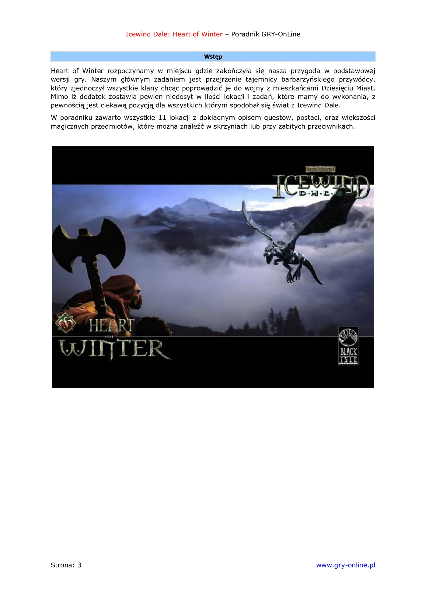 Fragment „Icewind Dale: Serce Zimy - poradnik do gry” — strona 4 z 8