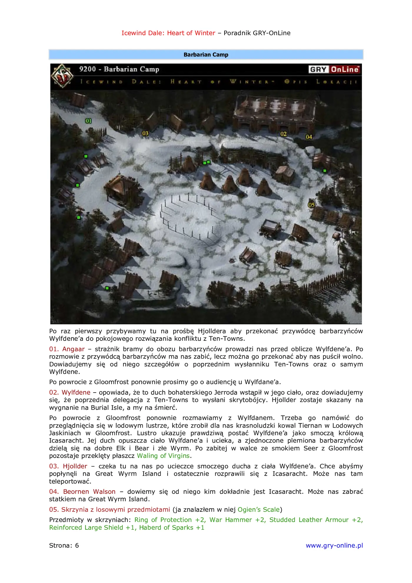 Fragment „Icewind Dale: Serce Zimy - poradnik do gry” — strona 7 z 8