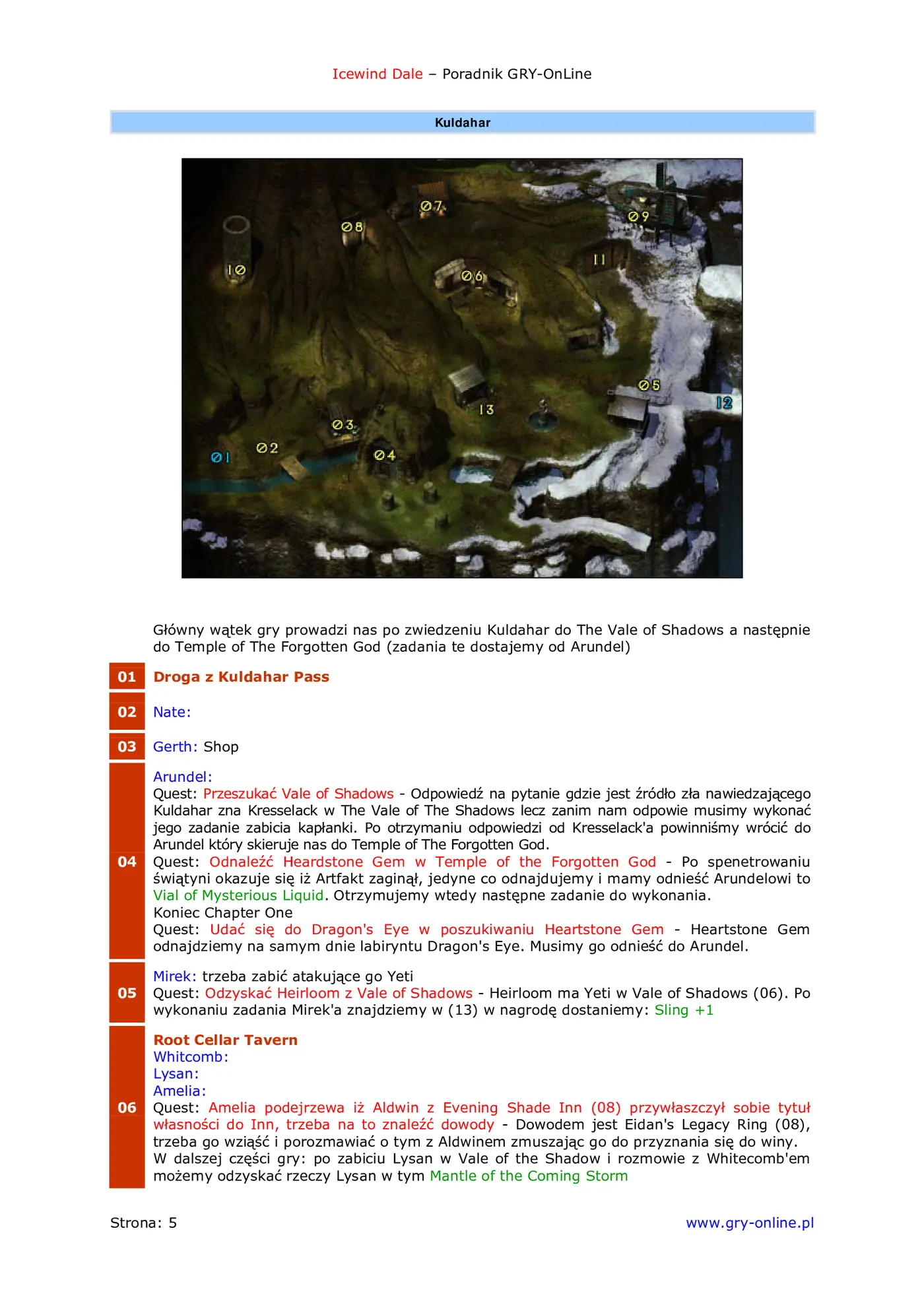 Fragment „Icewind Dale - poradnik do gry” — strona 6 z 8
