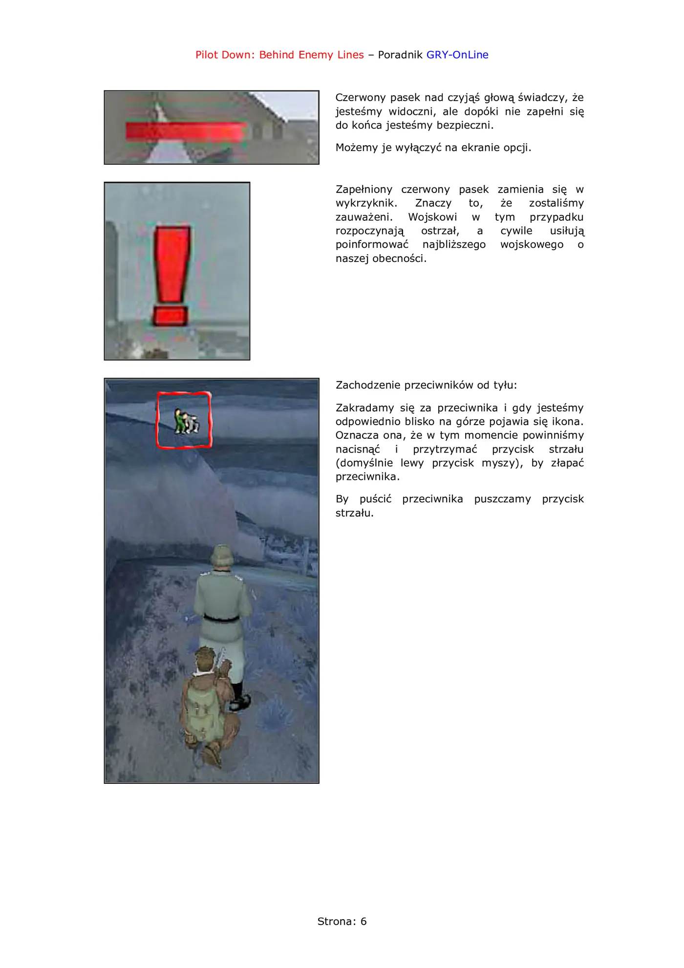 Fragment „II Wojna Światowa: Pilot Down - Na Tyłach Wroga - poradnik do gry” — strona 7 z 8