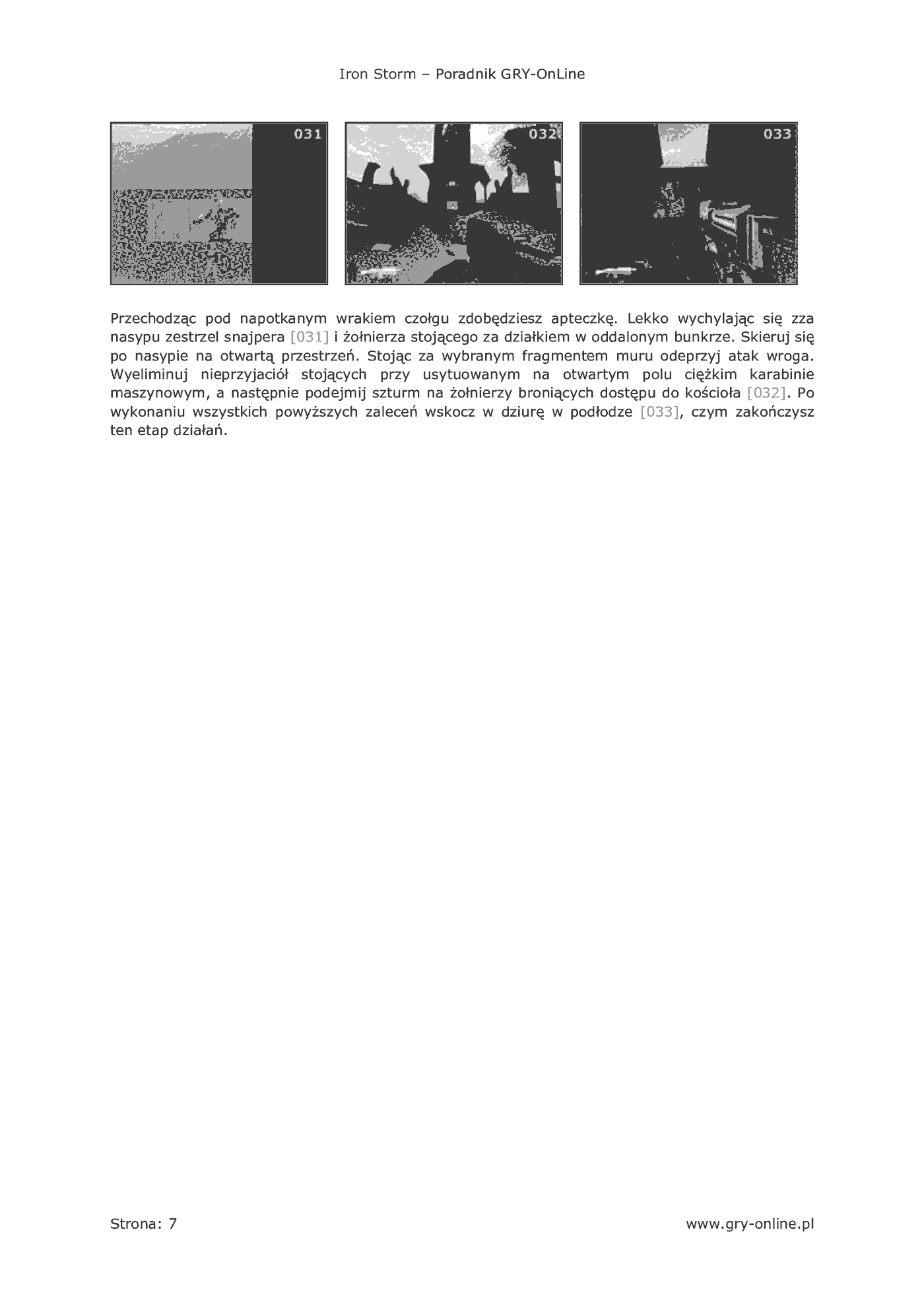 Fragment „Iron Storm - poradnik do gry” — strona 8 z 8