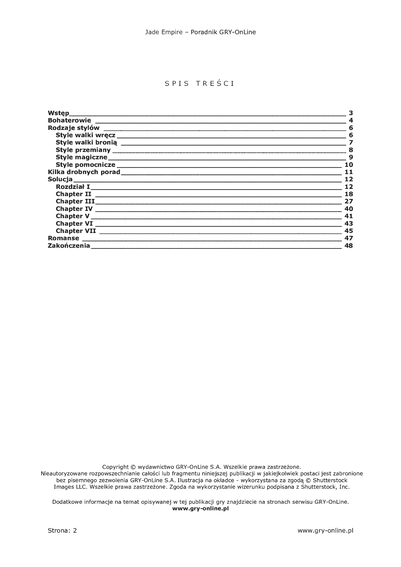 Fragment „Jade Empire - poradnik do gry” — strona 3 z 8