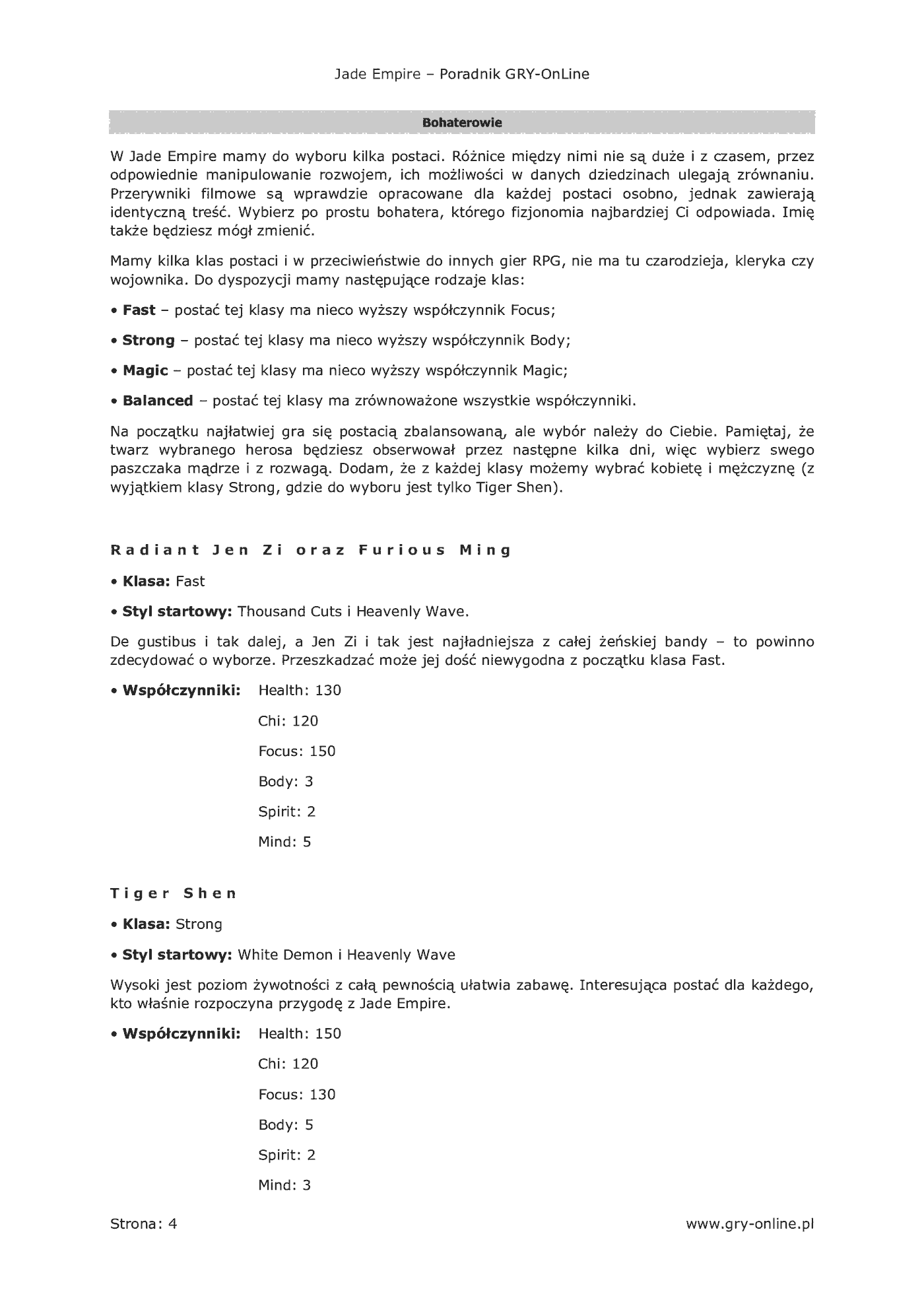 Fragment „Jade Empire - poradnik do gry” — strona 5 z 8