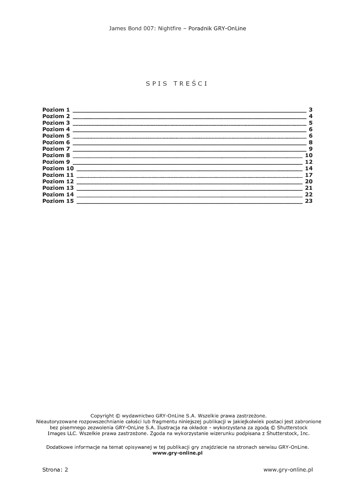 Fragment „James Bond 007: NightFire - poradnik do gry” — strona 3 z 8