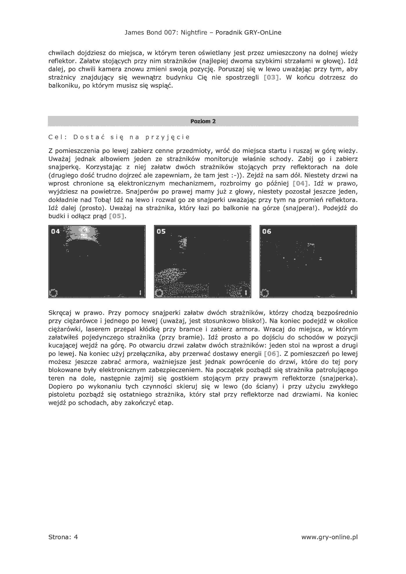 Fragment „James Bond 007: NightFire - poradnik do gry” — strona 5 z 8