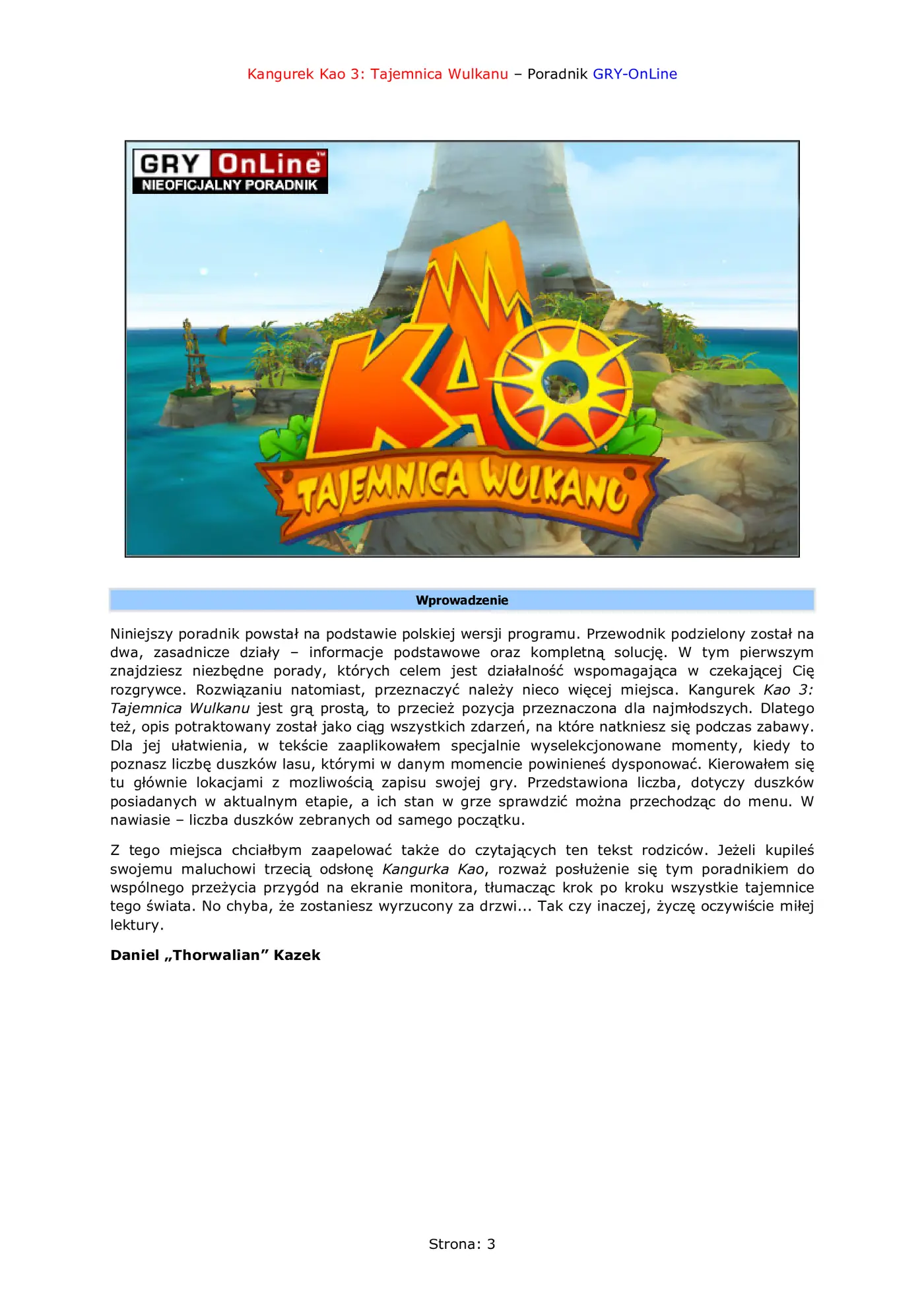 Fragment „Kao: Tajemnica Wulkanu - poradnik do gry” — strona 4 z 8