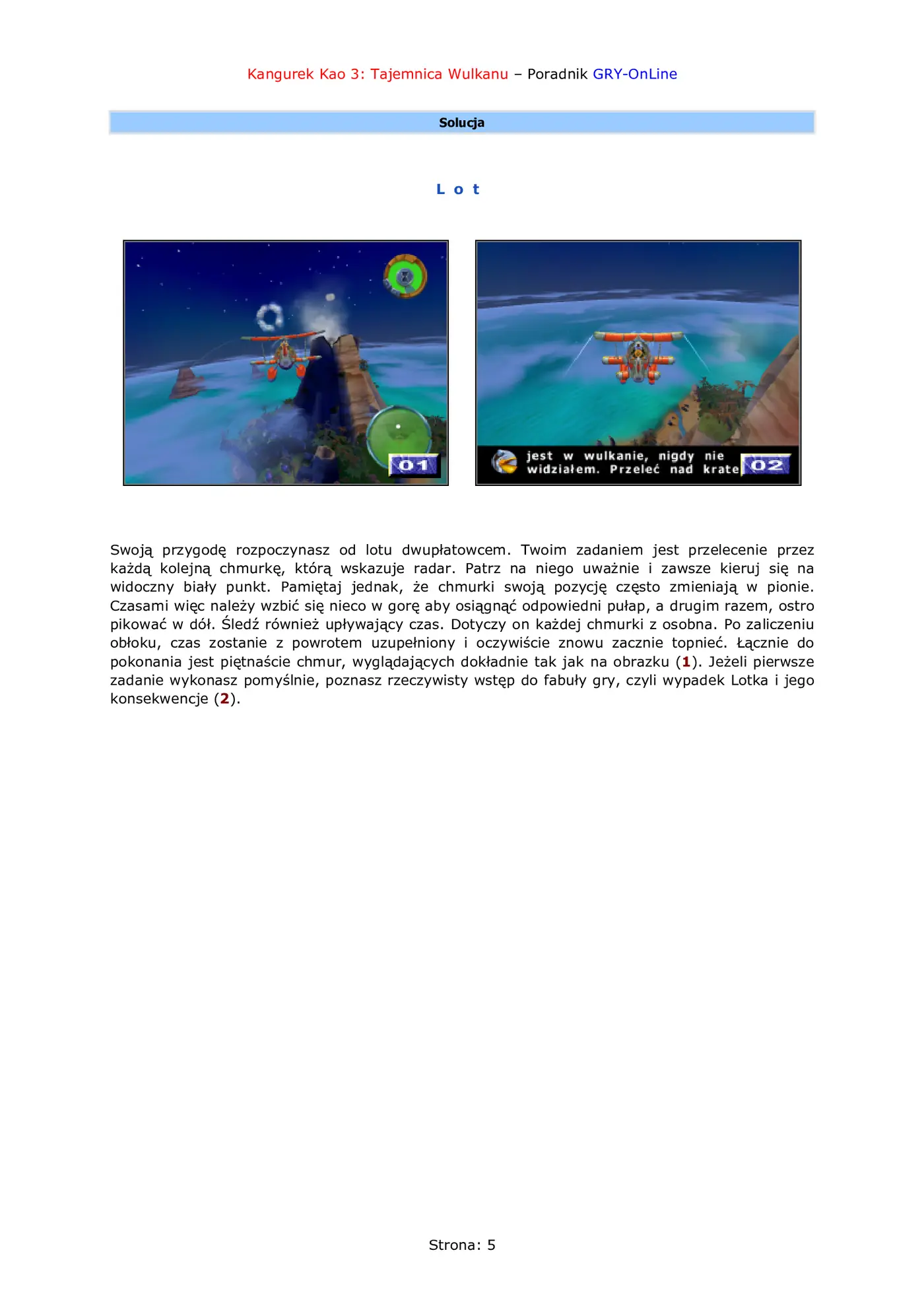 Fragment „Kao: Tajemnica Wulkanu - poradnik do gry” — strona 6 z 8
