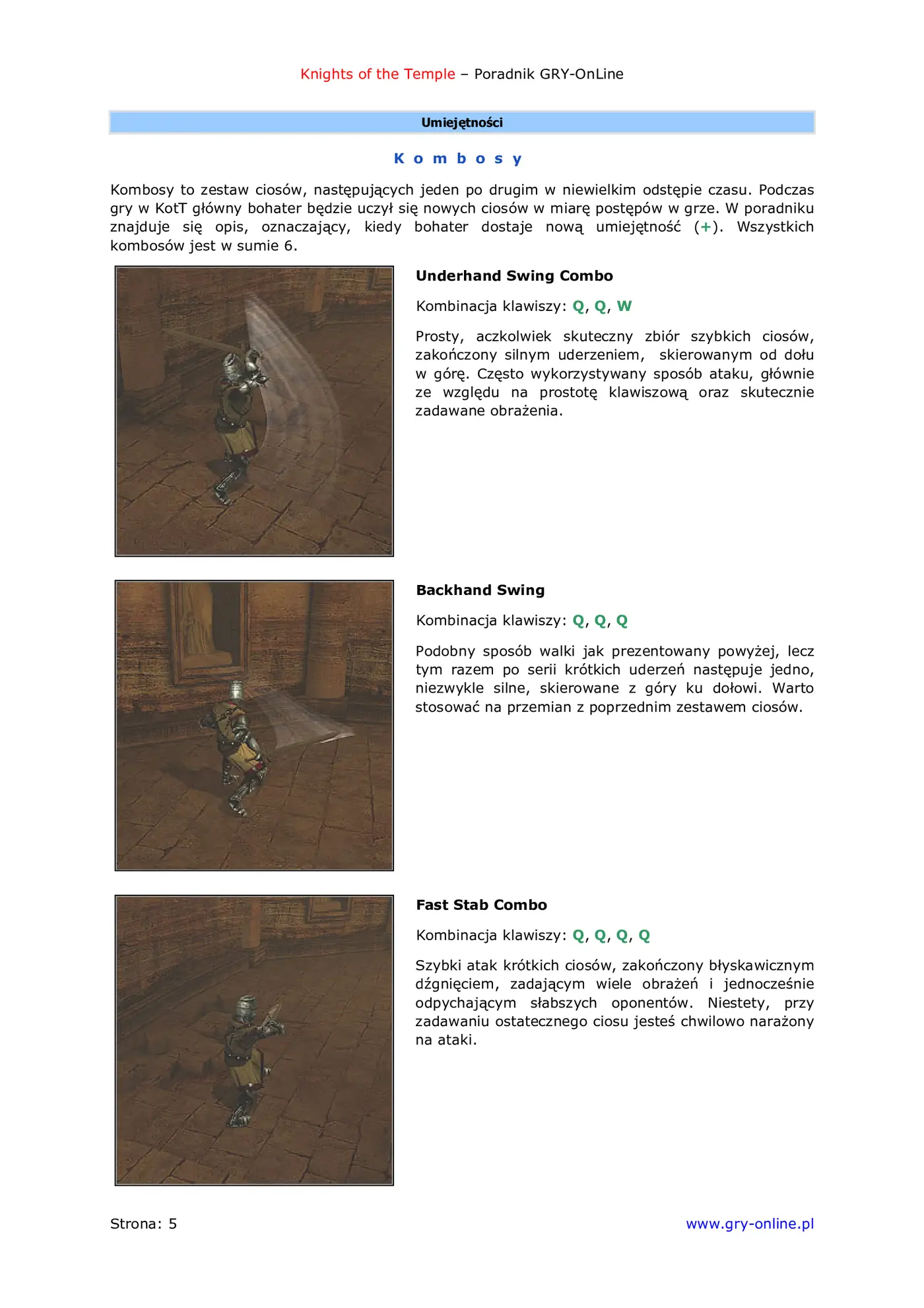 Fragment „Knights of the Temple: Infernal Crusade - poradnik do gry” — strona 6 z 8