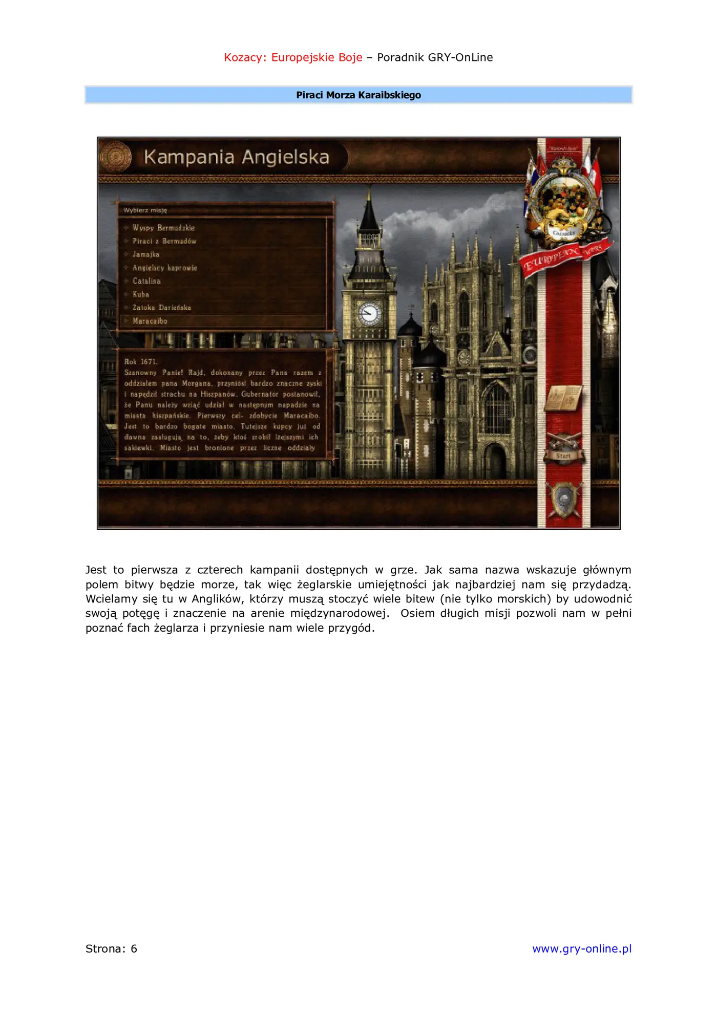 Fragment „Kozacy: Europejskie Boje - poradnik do gry” — strona 7 z 8