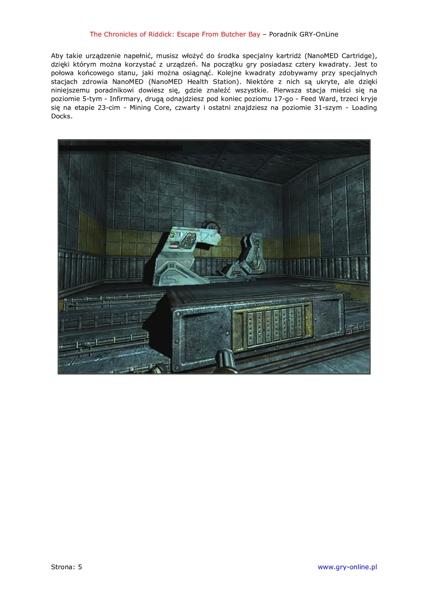 Fragment „Kroniki Riddicka: Ucieczka z Butcher Bay - poradnik do gry” — strona 6 z 8