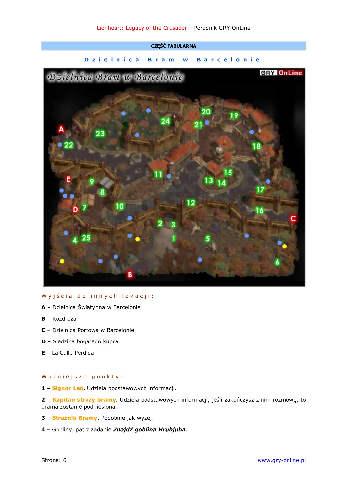 Fragment „Lionheart: Legacy of the Crusader - poradnik do gry” — strona 7 z 8